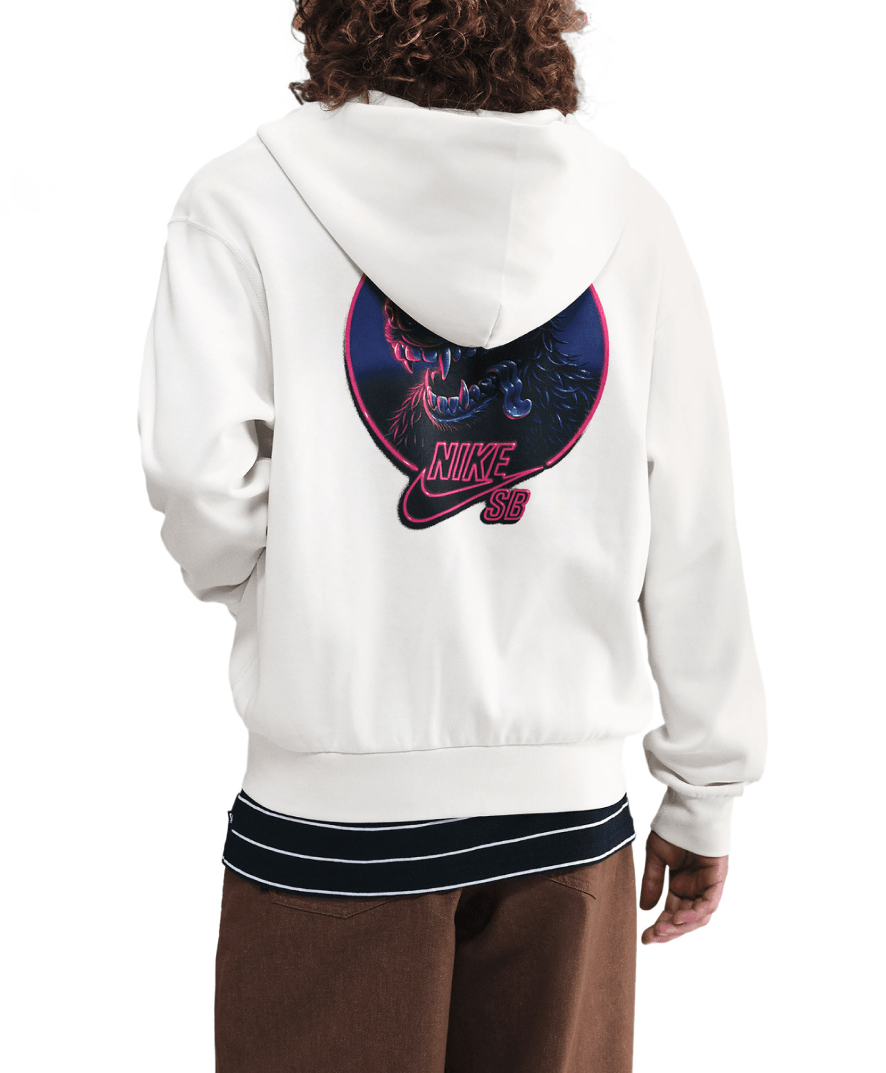 NIKE SB FLEECE ZIP HOOD SK8FIEND SAIL/BLACK