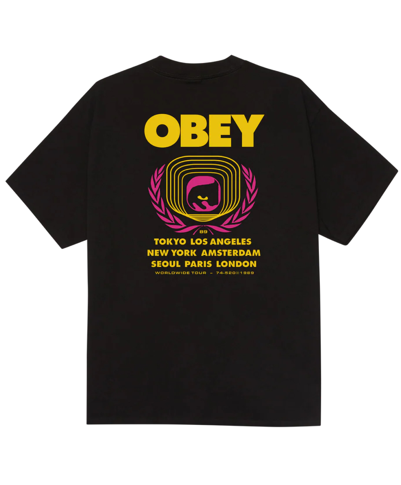 OBEY ICON WREATH TEE BLACK