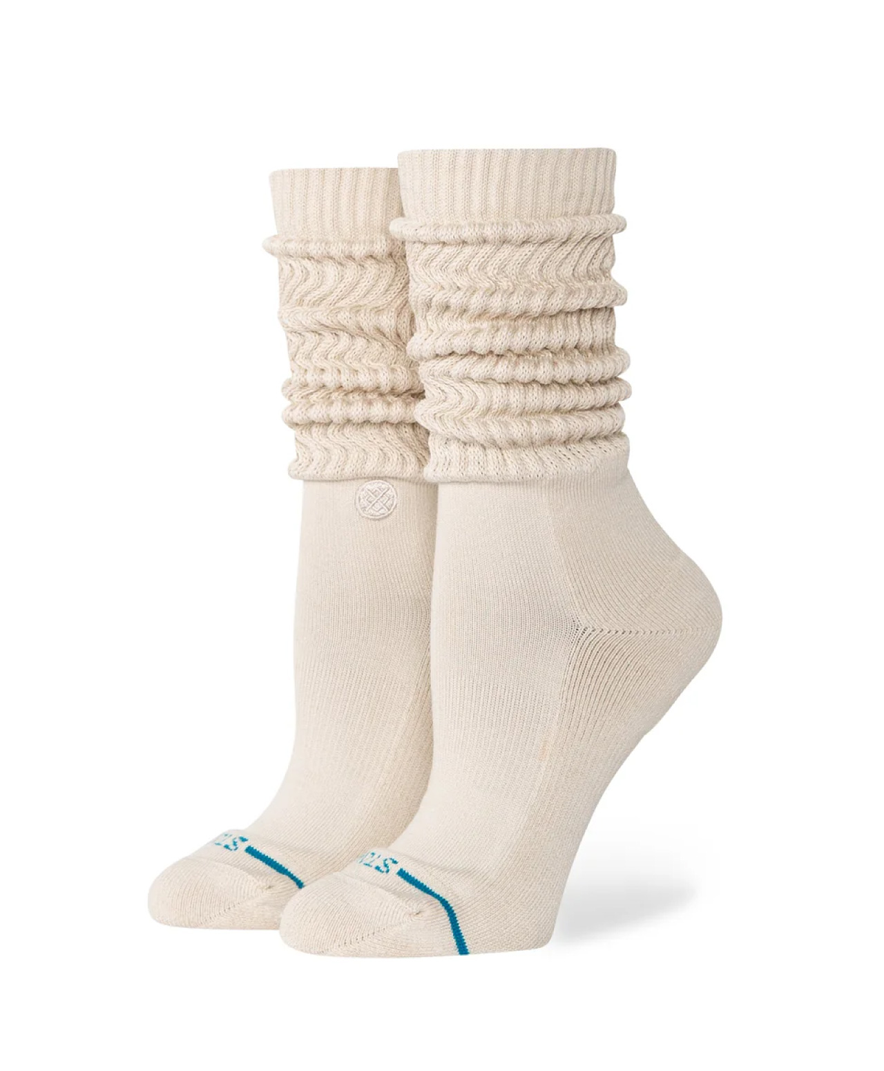 STANCE WOMENS ICON SLOUCH CREW SOCKS OATMEAL
