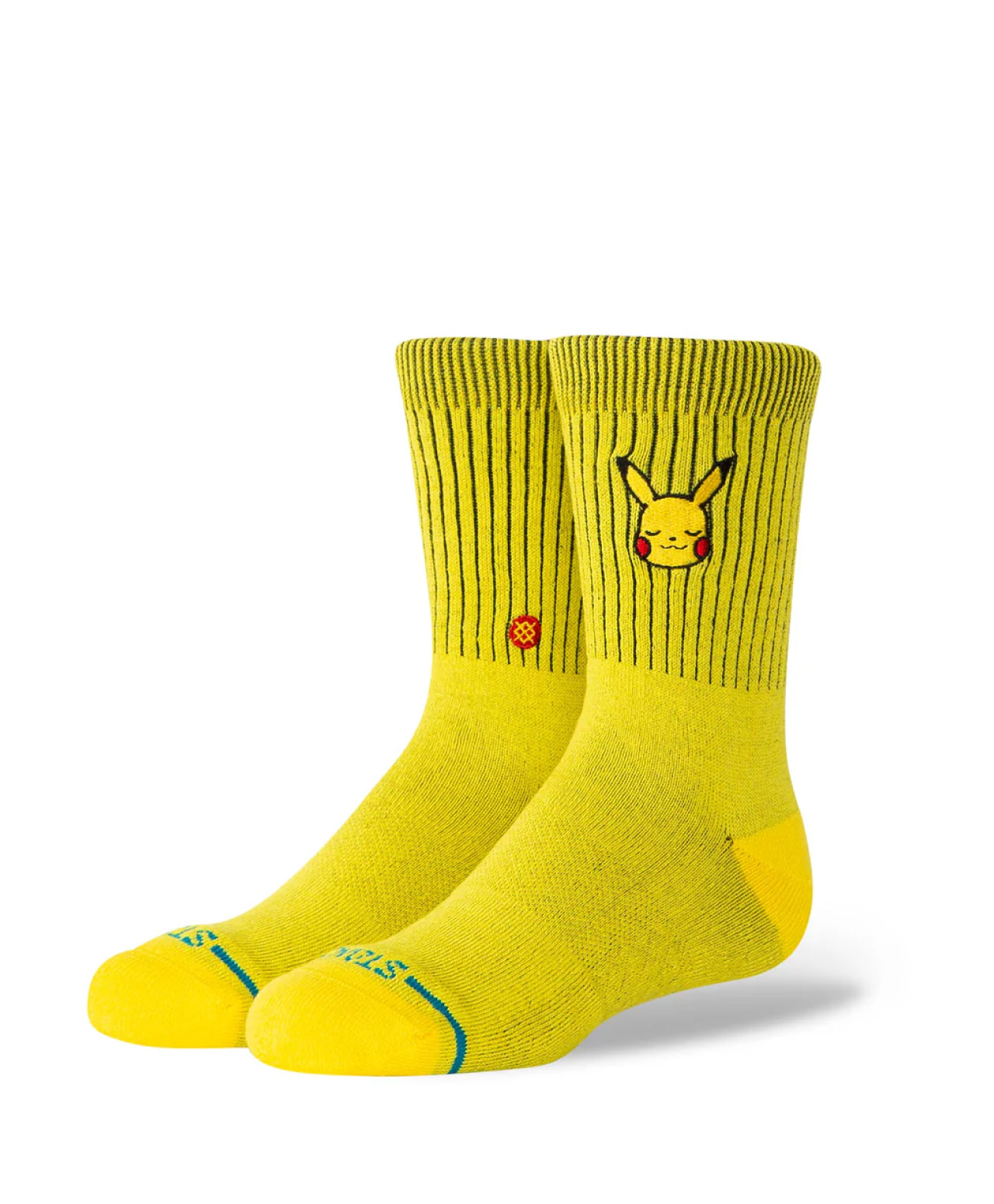 STANCE X POKEMON PIKACHU KIDS CREW SOCKS YELLOW