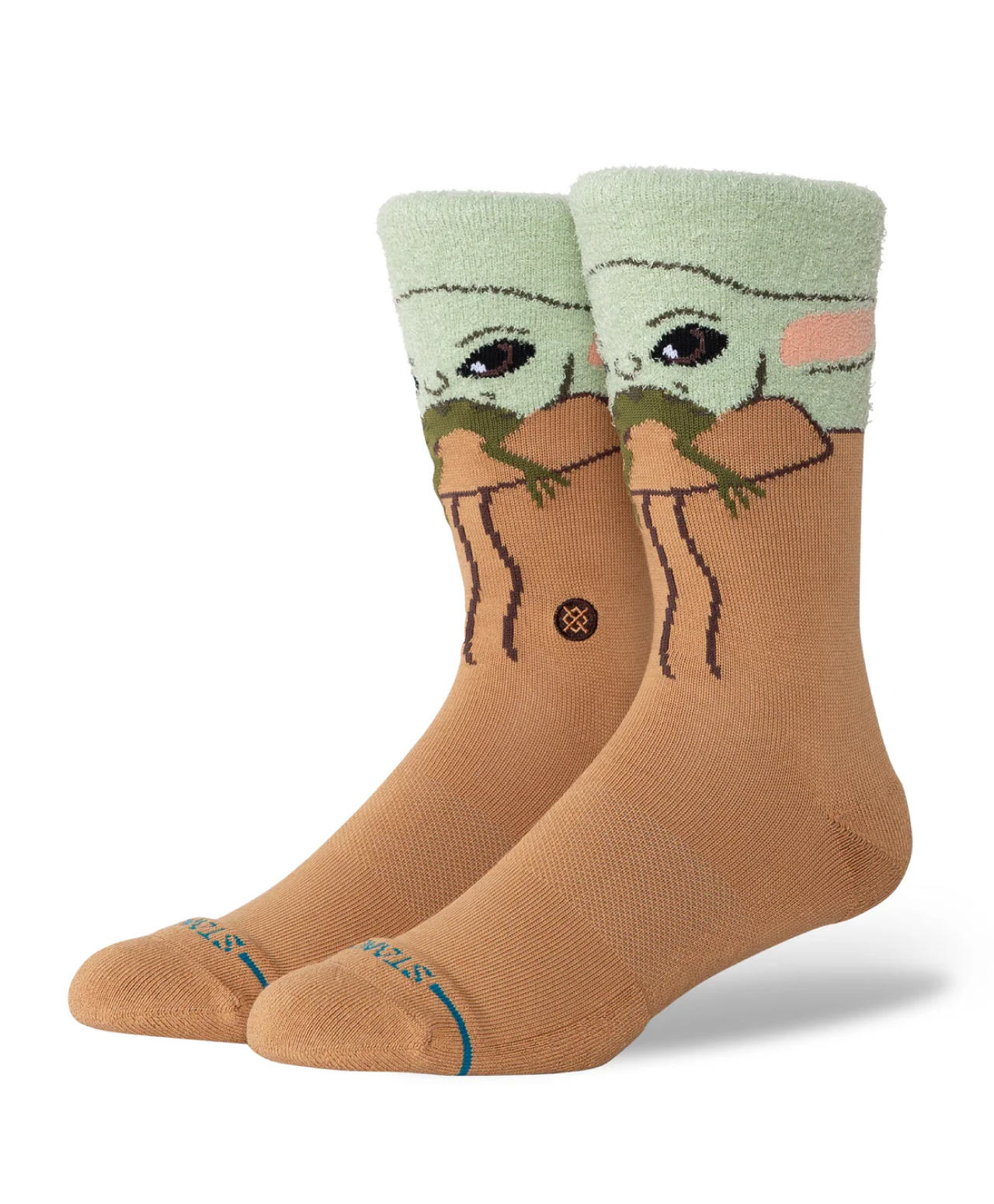 STANCE X STAR WARS GROGU HUNGRY CREW SOCKS GREEN