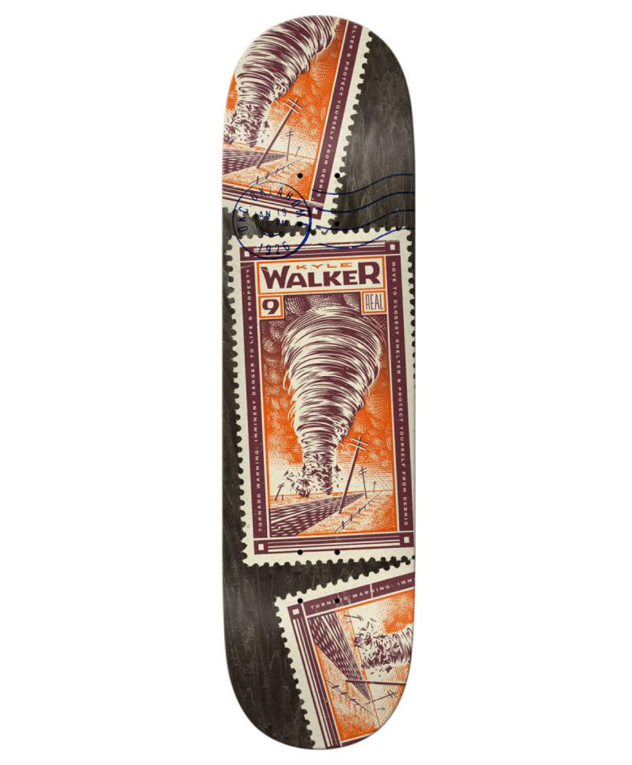 REAL KYLE AIR MAIL SKATE DECK 8.5 MULTI