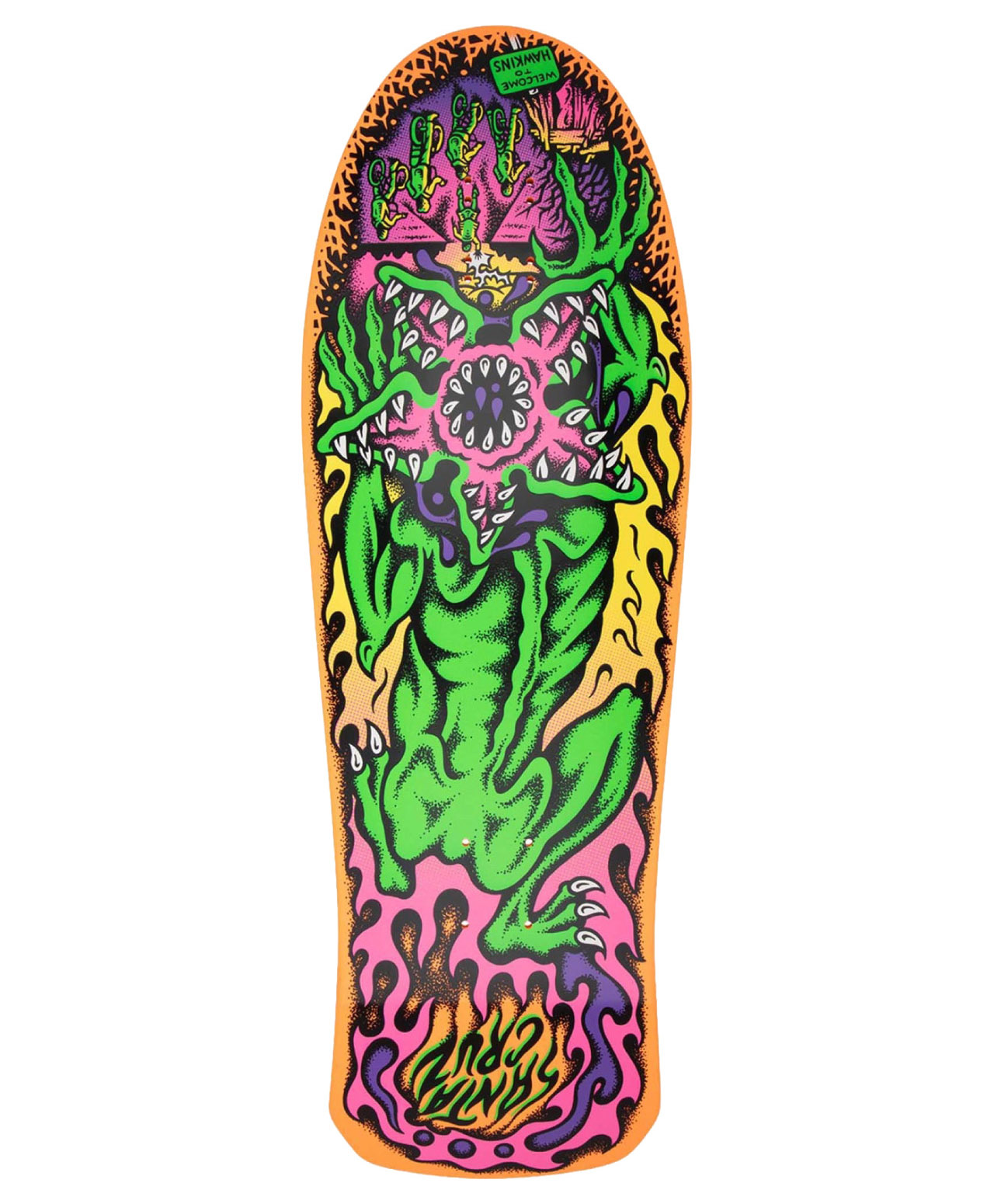 SANTA CRUZ X STRANGER THINGS DEMOGORGON SKATE DECK 10.3 ORANGE