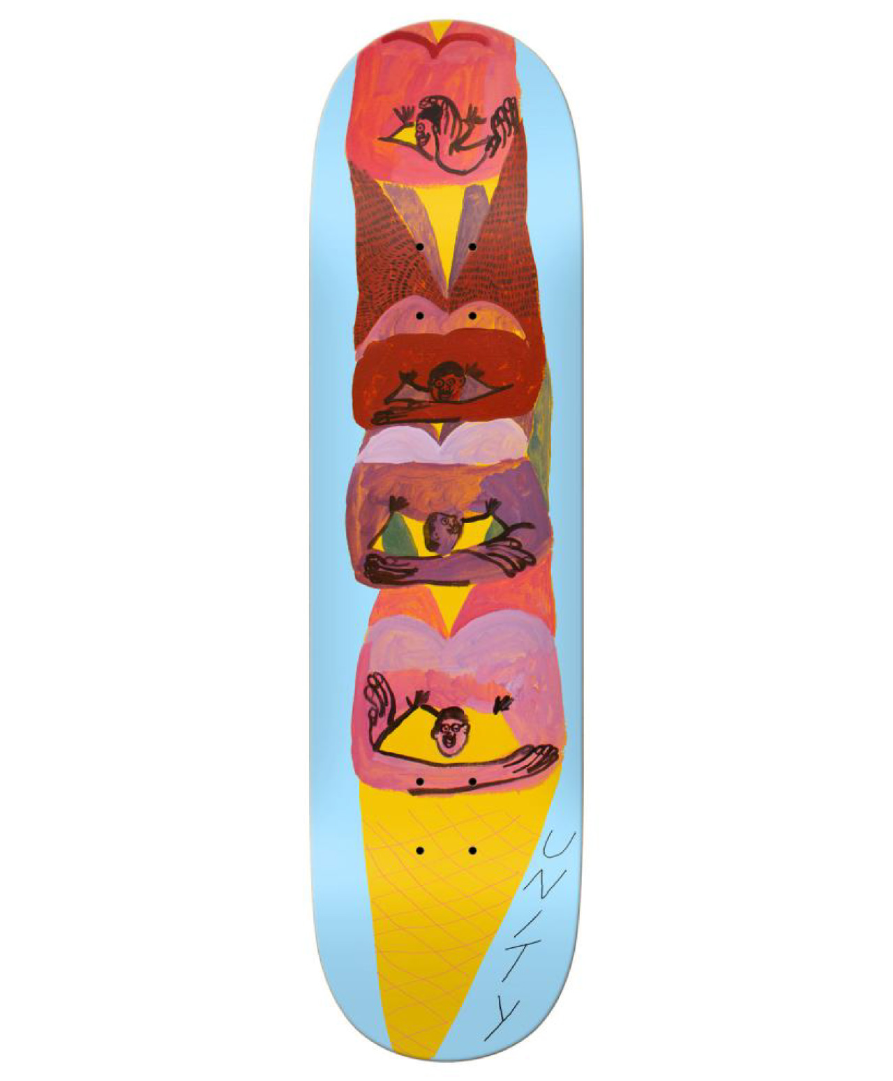 UNITY ICE CREAM CONE SKATE DECK 8.06 MULTI