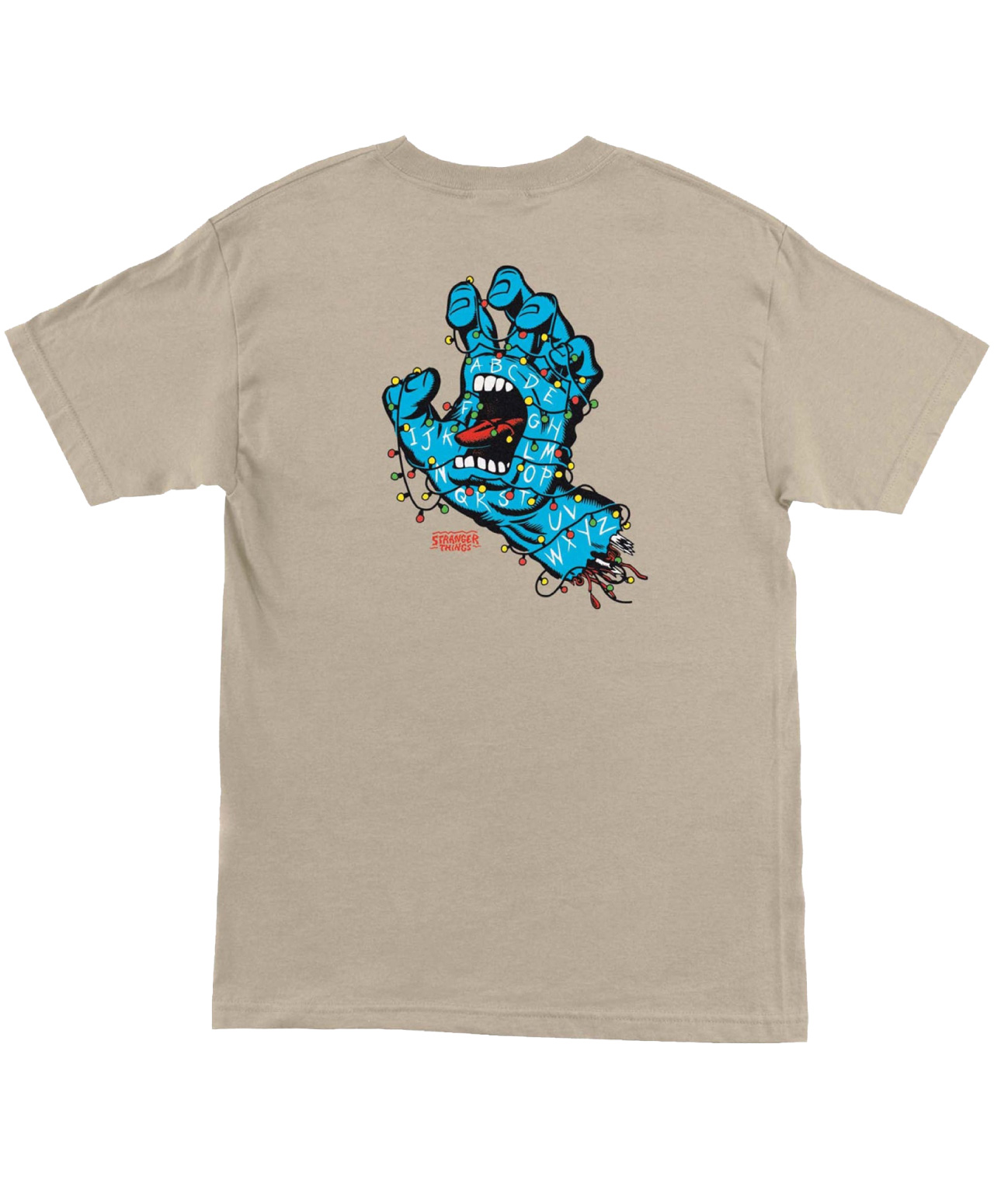 SANTA CRUZ X STRANGER THINGS SCREAMING LIGHTS TEE SAND
