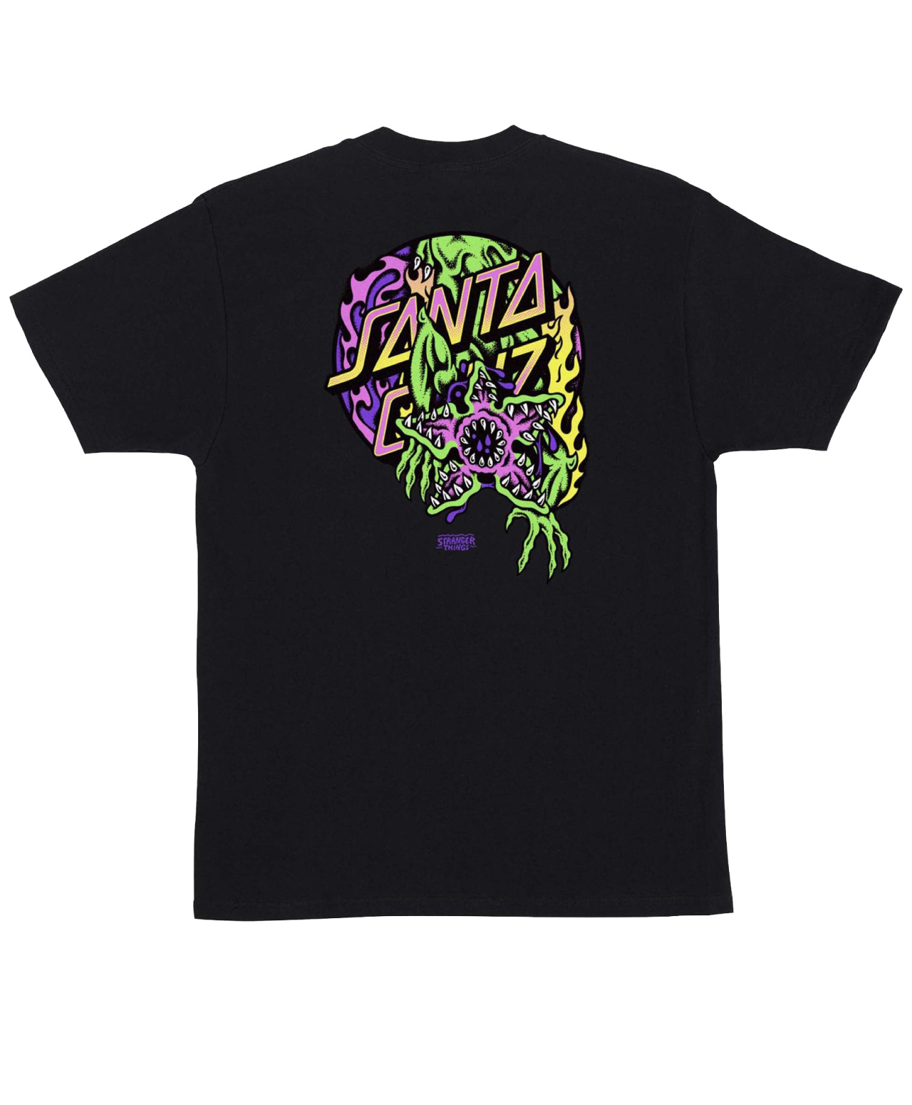 SANTA CRUZ X STRANGER THINGS DEMOGORGON TEE BLACK