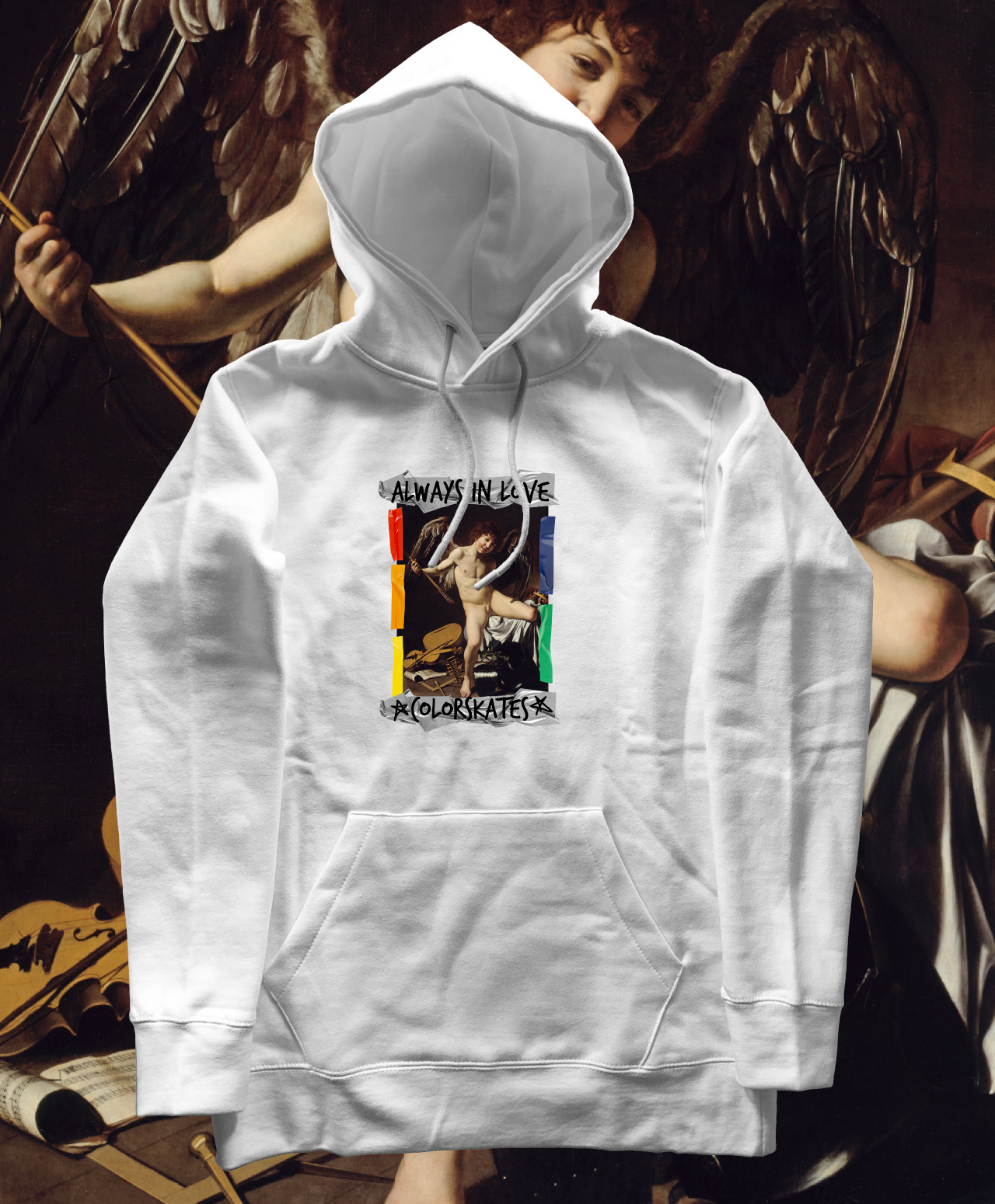 COLOR CUPID IN LOVE PREMIUM HOOD WHITE