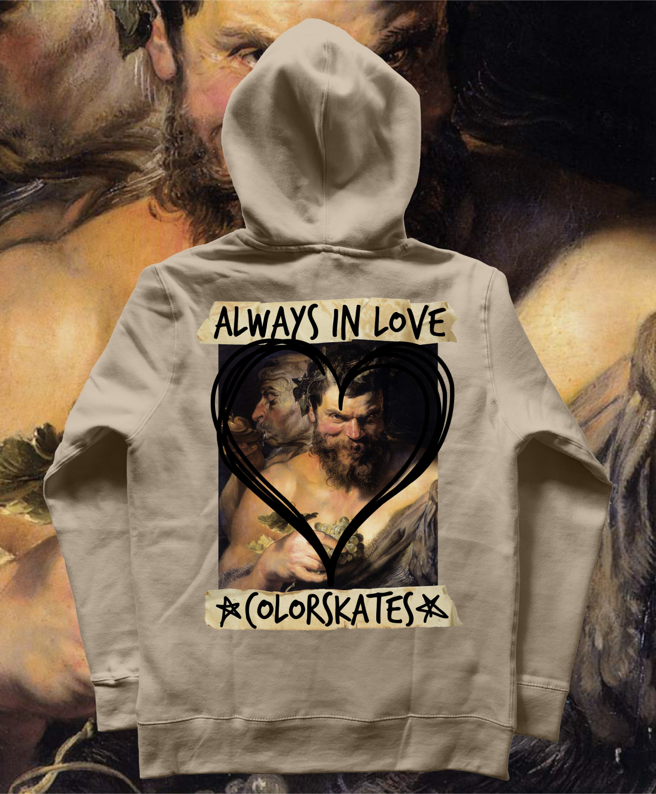 COLOR SATYRS IN LOVE LARGE PREMIUM HOOD CEMENT