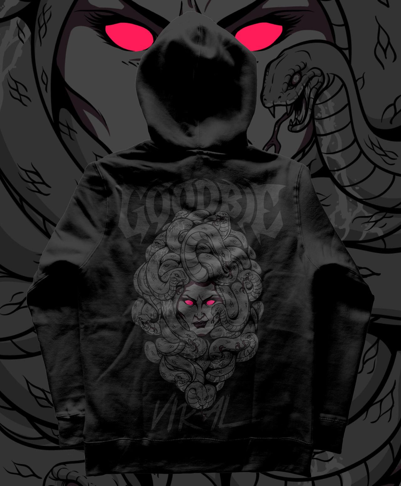 GOODBIE MEDUSA BLACKOUT PREMIUM HOOD BLACK