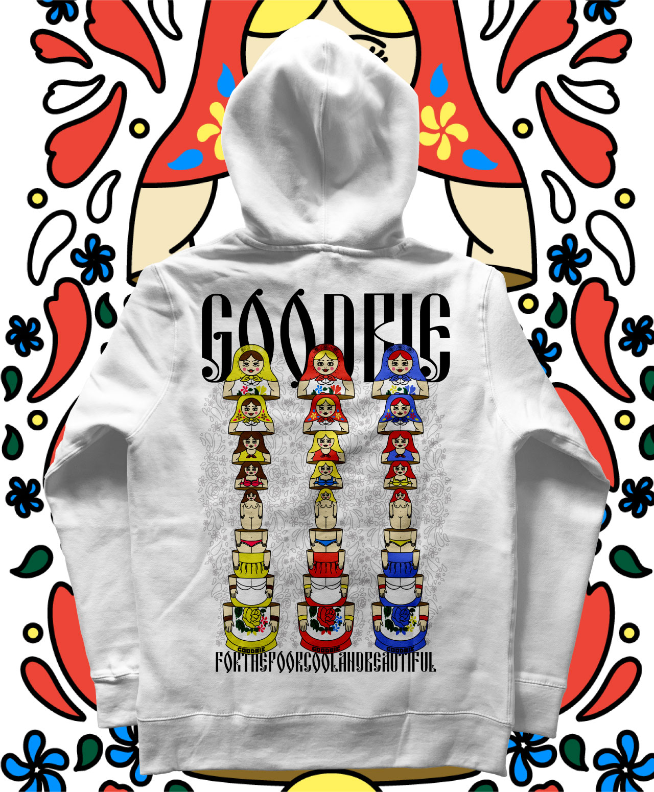 GOODBIE SPYCE GIRLS PREMIUM HOOD WHITE