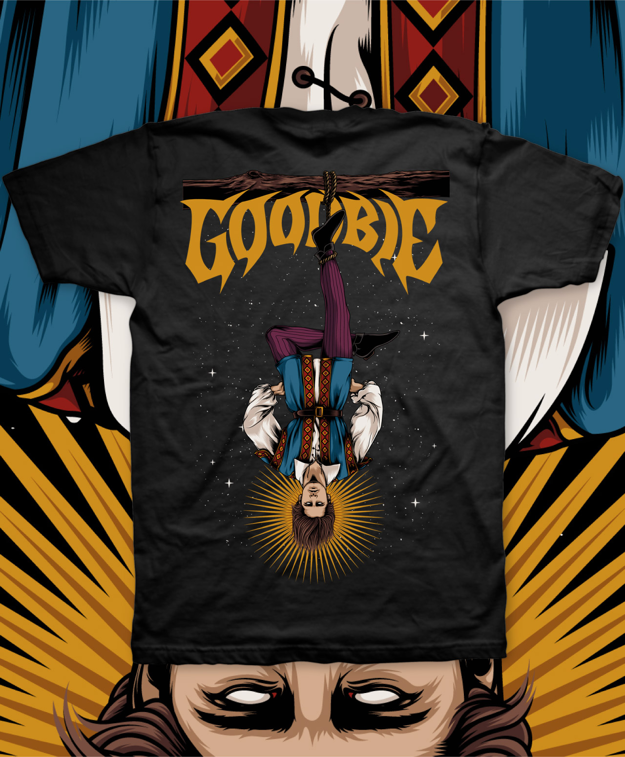 GOODBIE HANGED OUT TEE BLACK