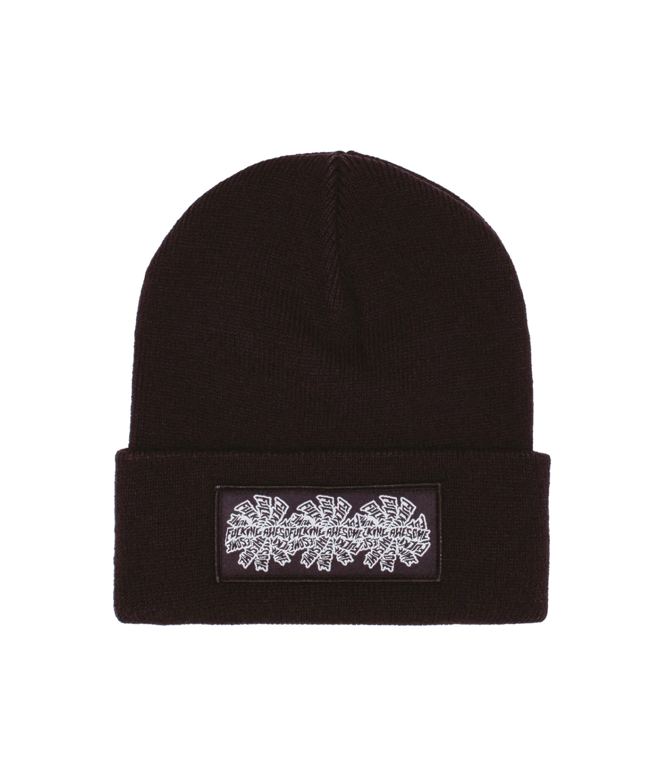 FUCKING AWESOME 3 SPIRAL CUFF BEANIE BLACK