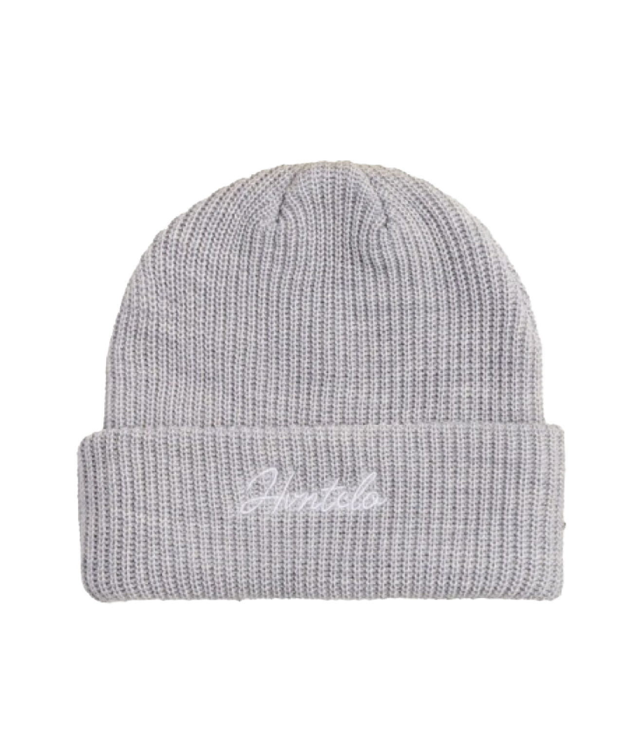 HVNT  EQUAL THICKNESS FONT RIB KNIT BEANIE HEATHER GREY