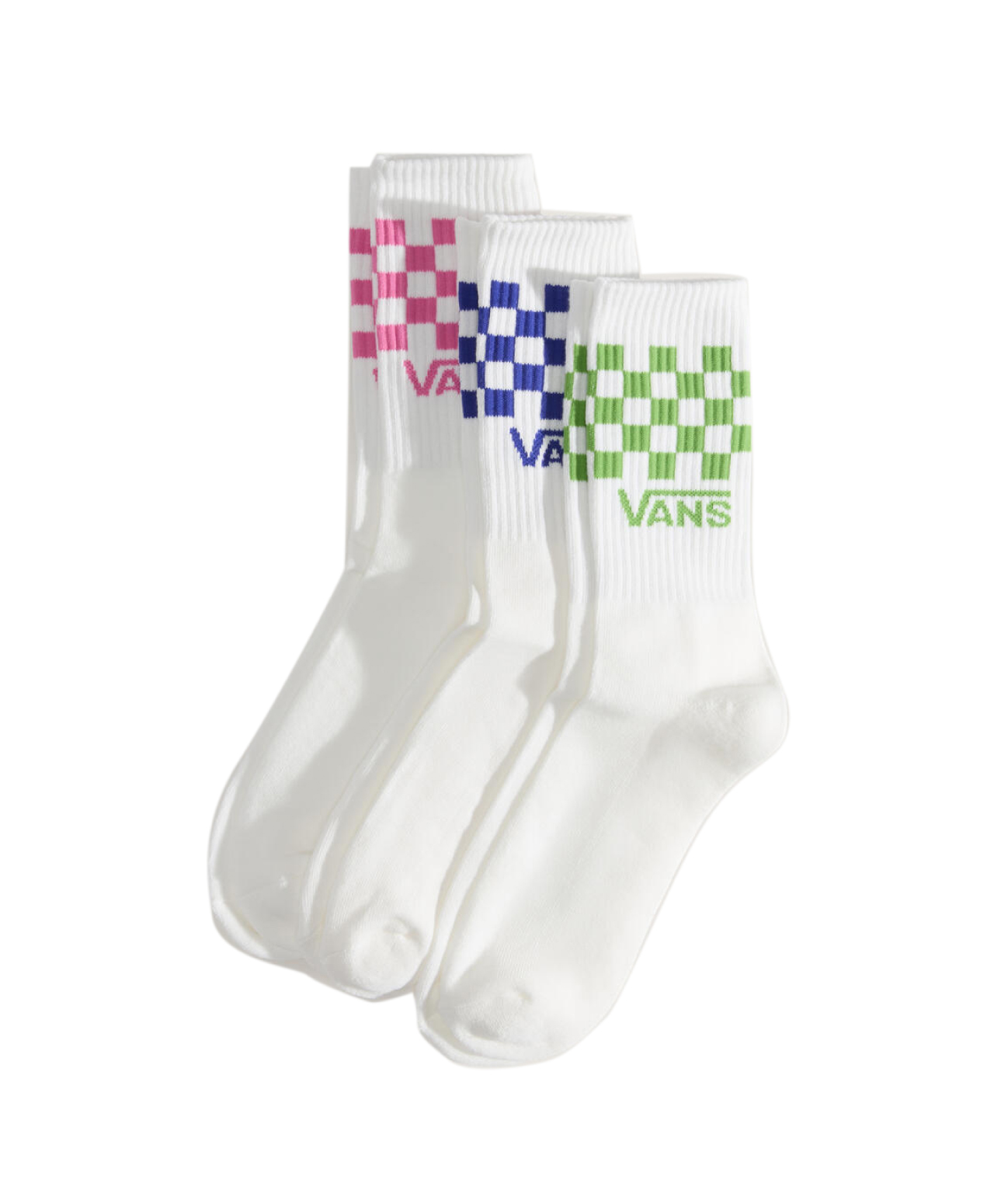 VANS CLASSIC CHECK CREW SOCKS 3-PACK PINK FIZZ