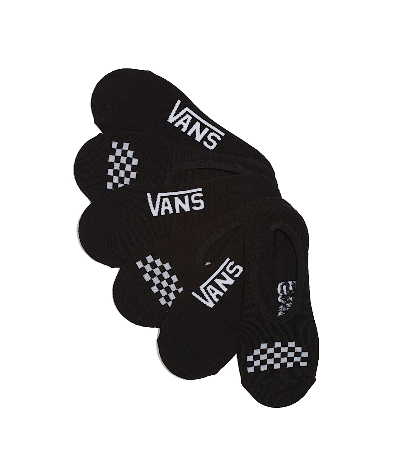 VANS CLASSIC CANOODLE NO SHOW SOCKS 3-PACK BLACK/WHITE