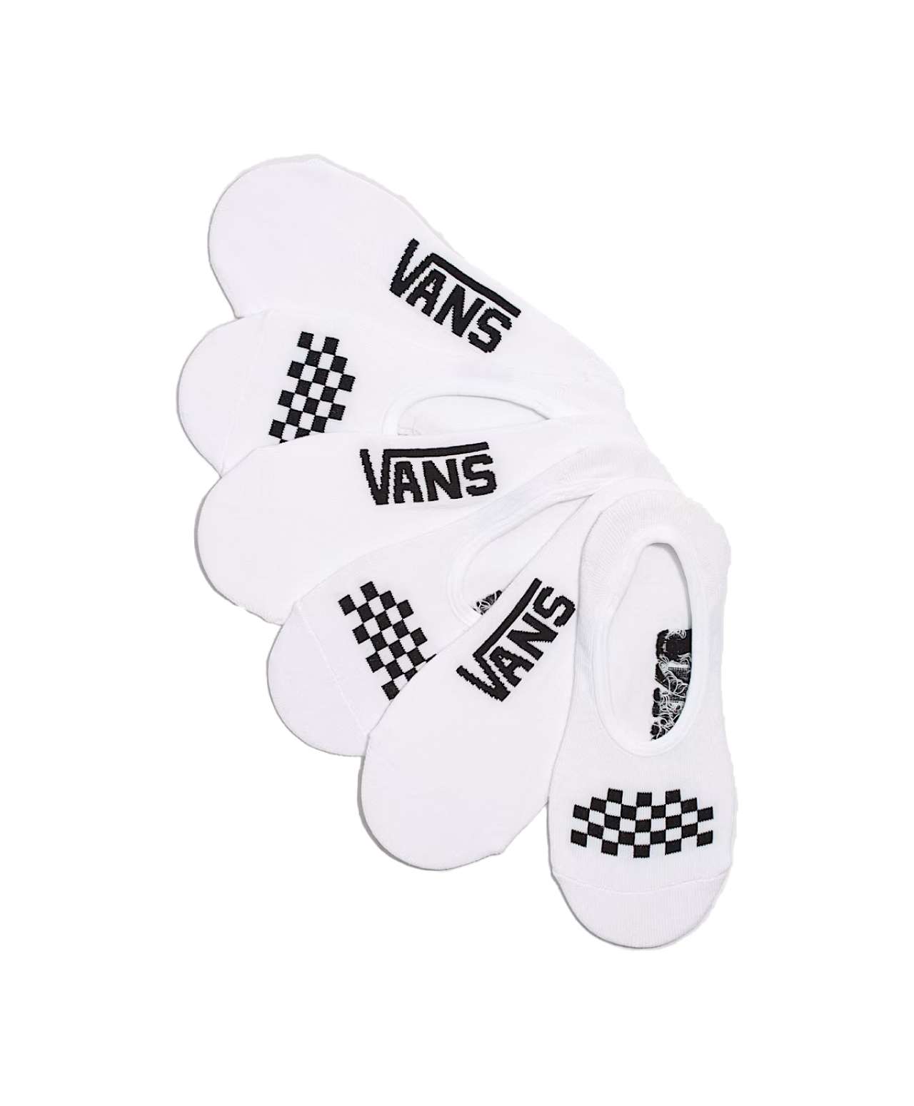 VANS CLASSIC CANOODLE NO SHOW SOCKS 3-PACK WHITE/BLACK
