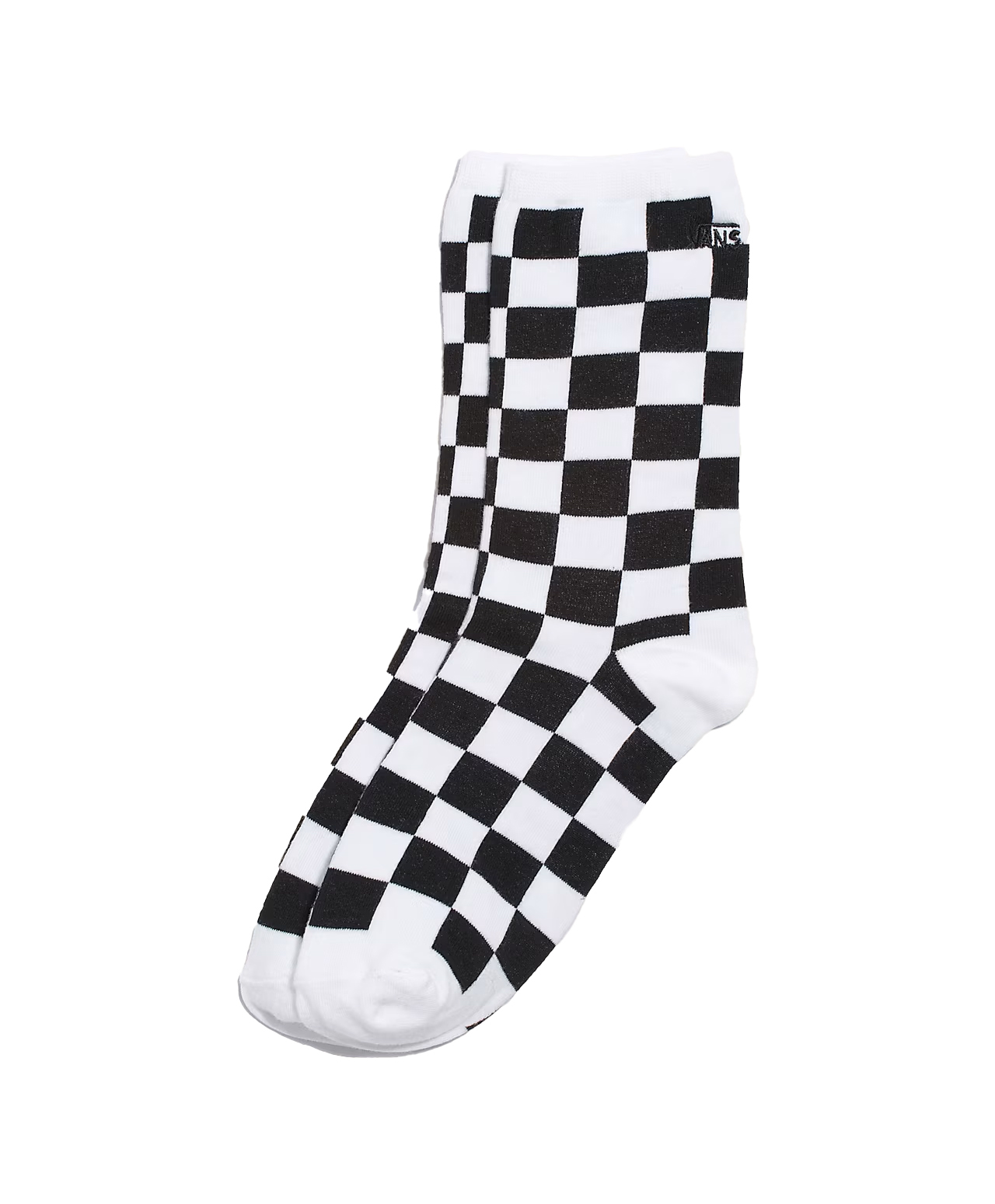 VANS TICKER CREW SOCKS CHECK BLACK/WHITE