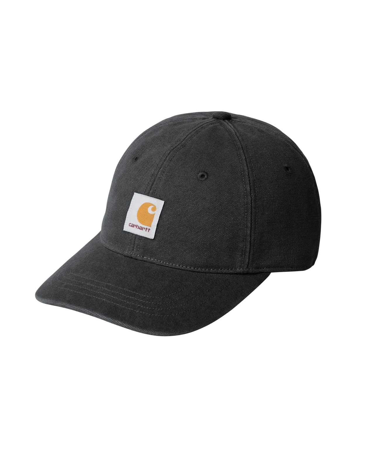 CARHARTT WIP CANVAS CAP BLACK STONE WASHED