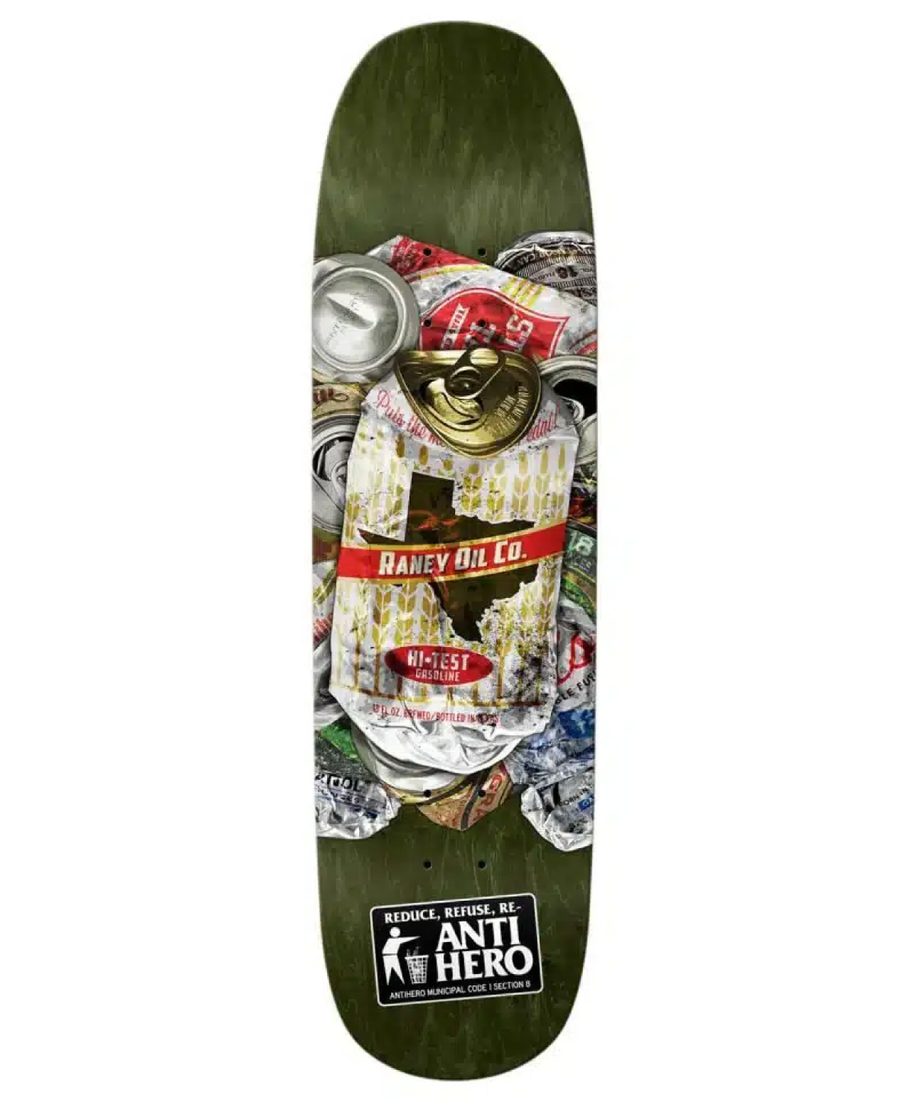 ANTIHERO RANEY REFUSE SKATE DECK 8.63 ASSORTED