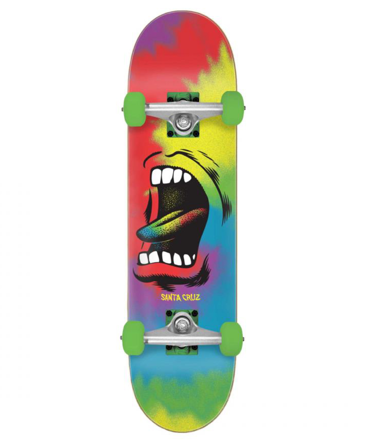 SANTA CRUZ BIG MOUTH COMPLETE SKATEBOARD 8 TIE DYE