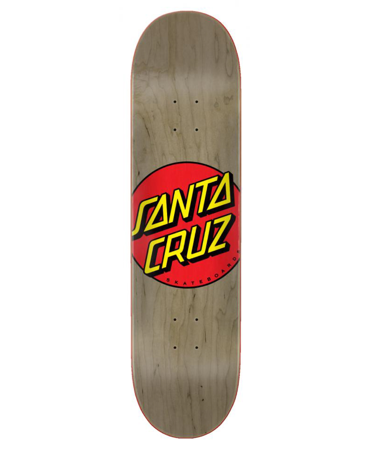 SANTA CRUZ CLASSIC DOT SKATE DECK 8.375 BROWN