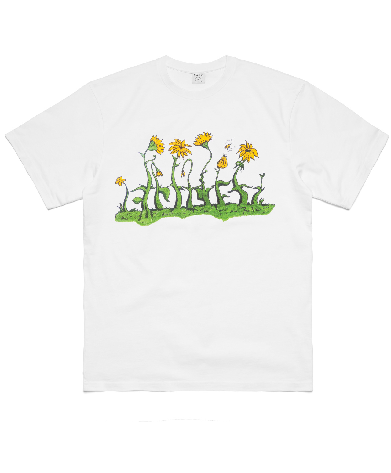 CIVILIST FLOWER TEE WHITE