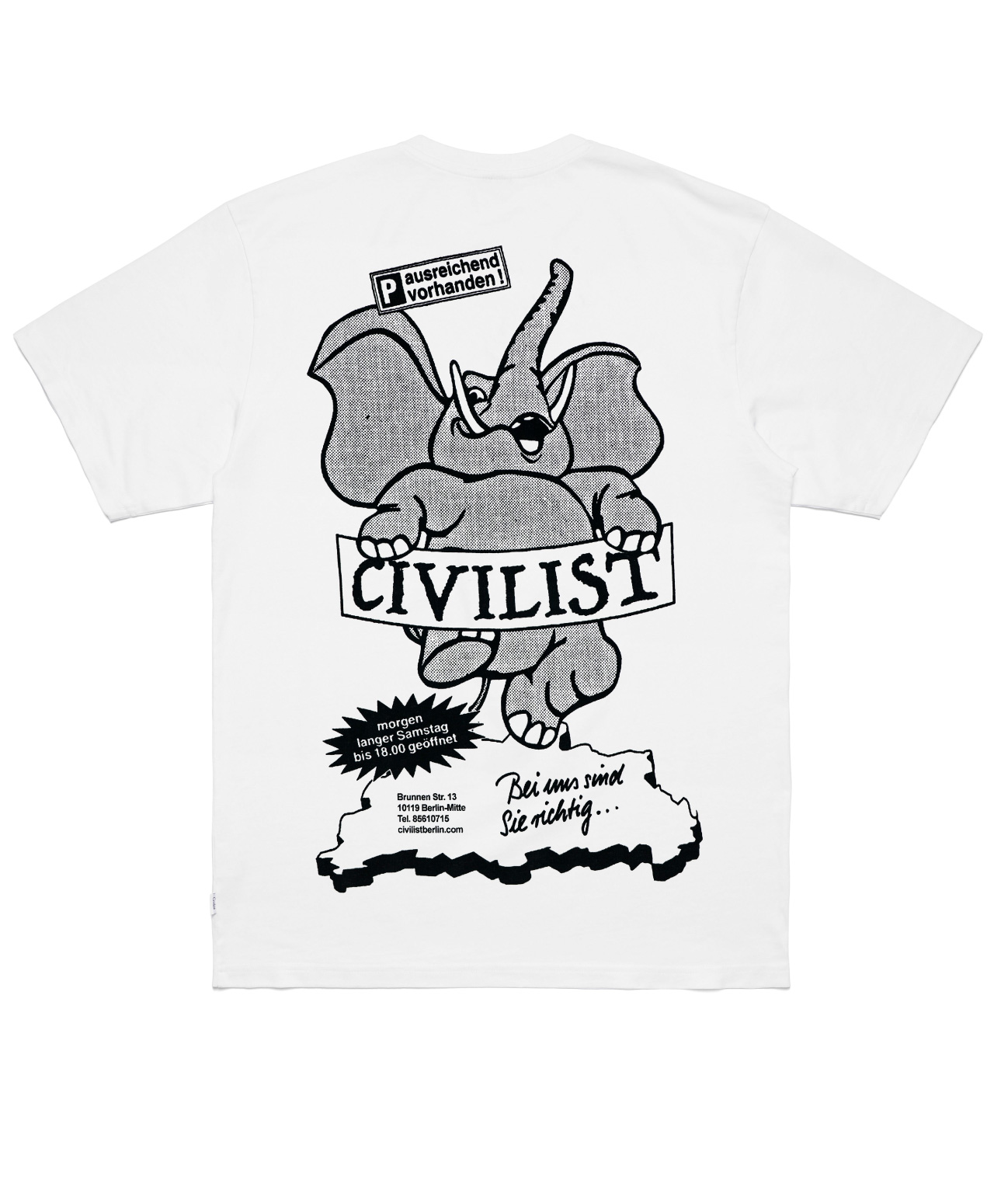 CIVILIST ELEPHANT TEE WHITE