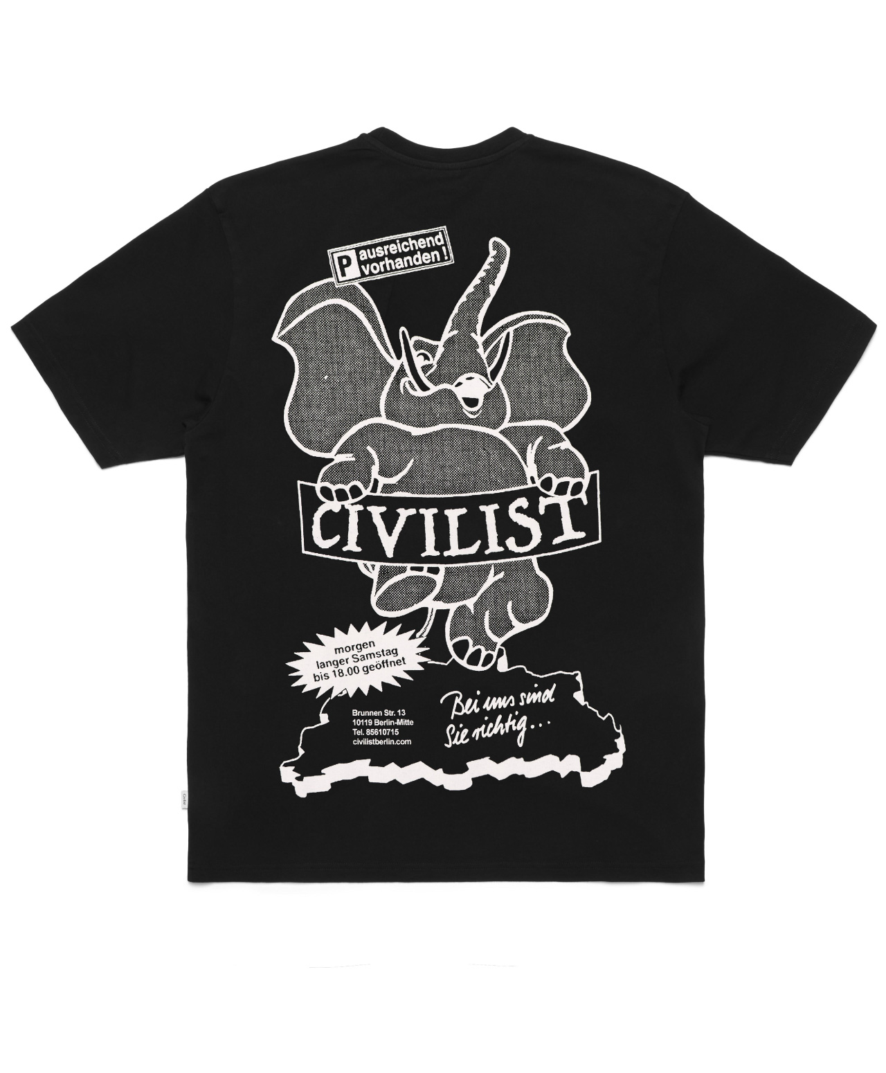 CIVILIST ELEPHANT TEE BLACK