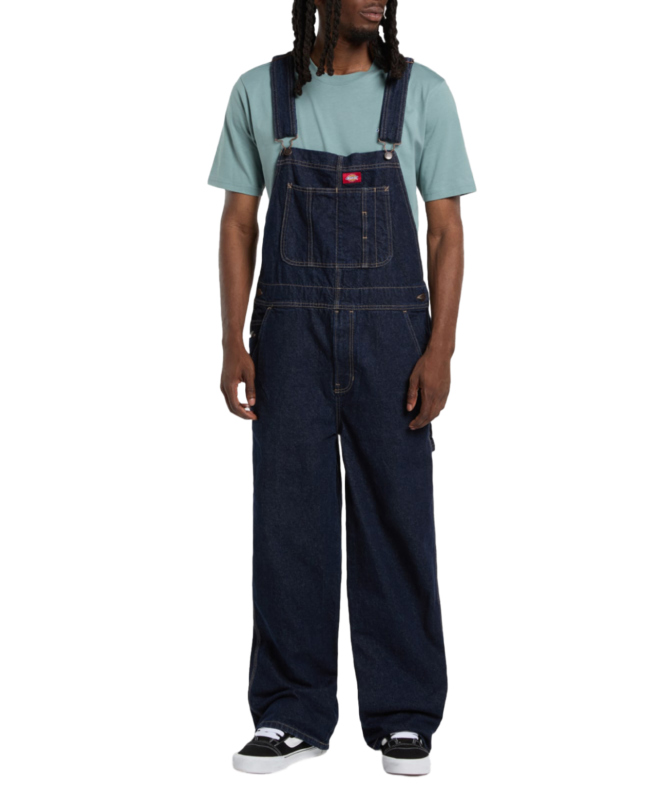 DICKIES LOOSE DENIM BIB RINSED