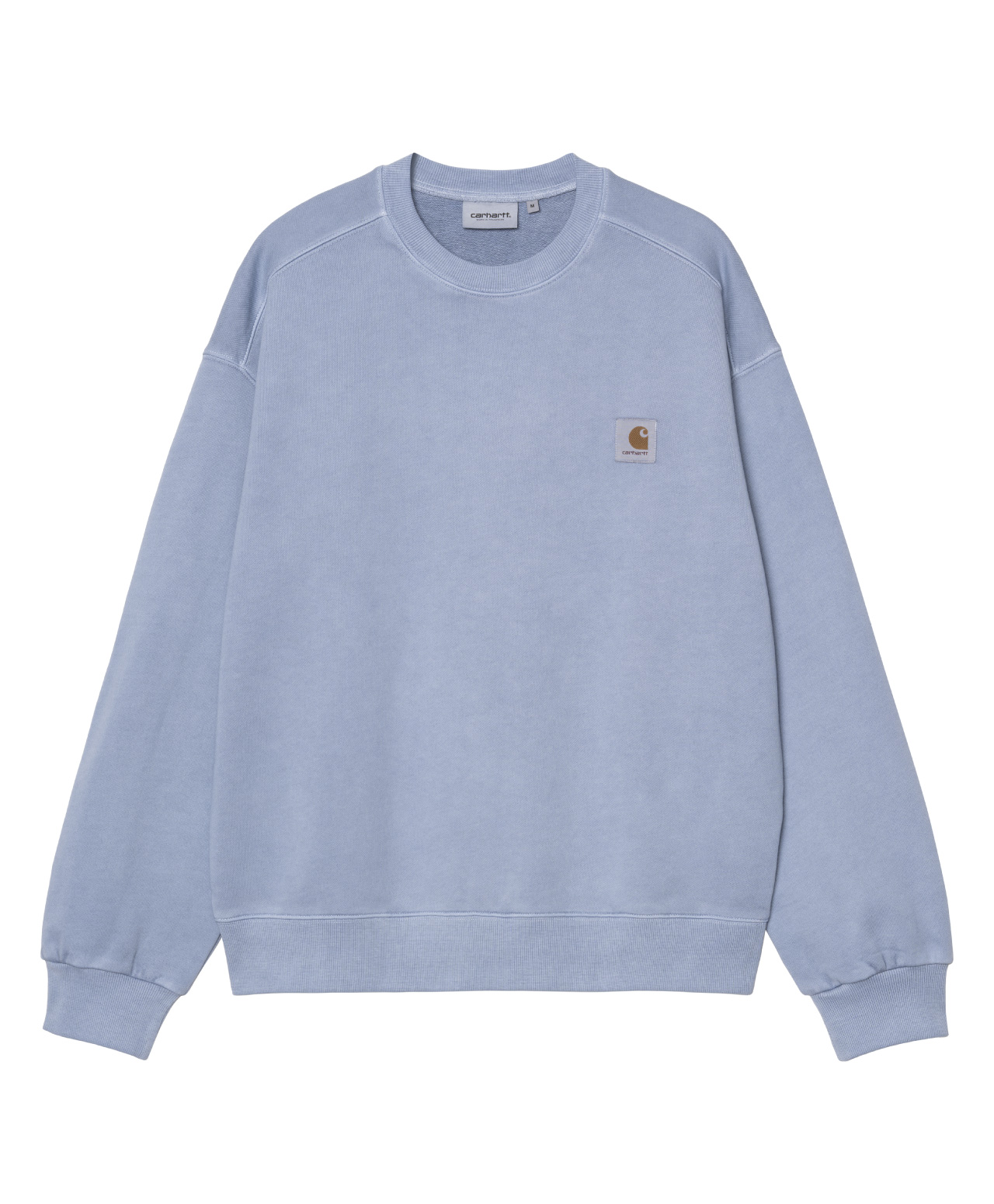 CARHARTT WIP NELSON CREW GENTLE BLUE GARMENT DYED