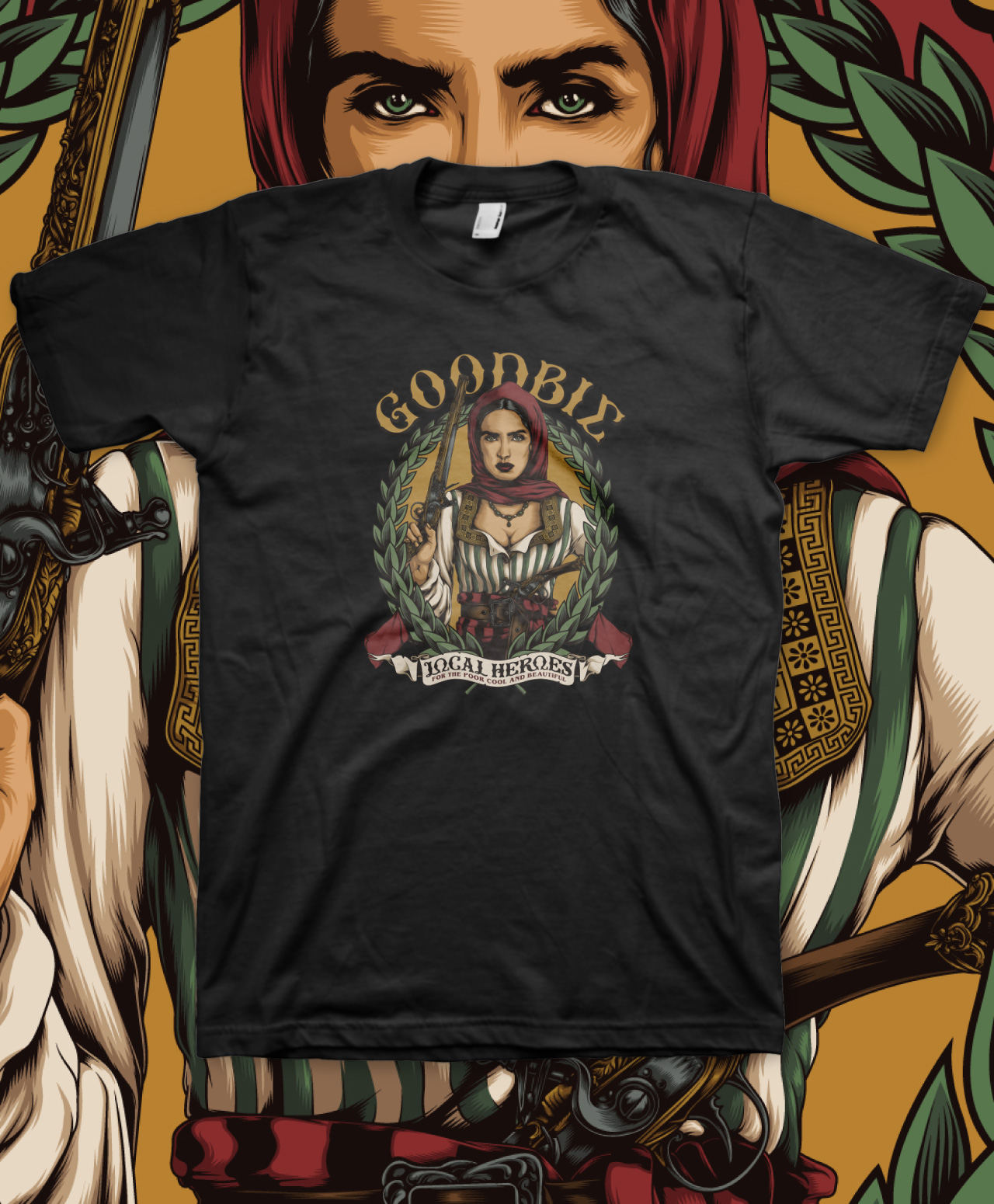 GOODBIE BOUBOU GUNS BLAZING TEE BLACK