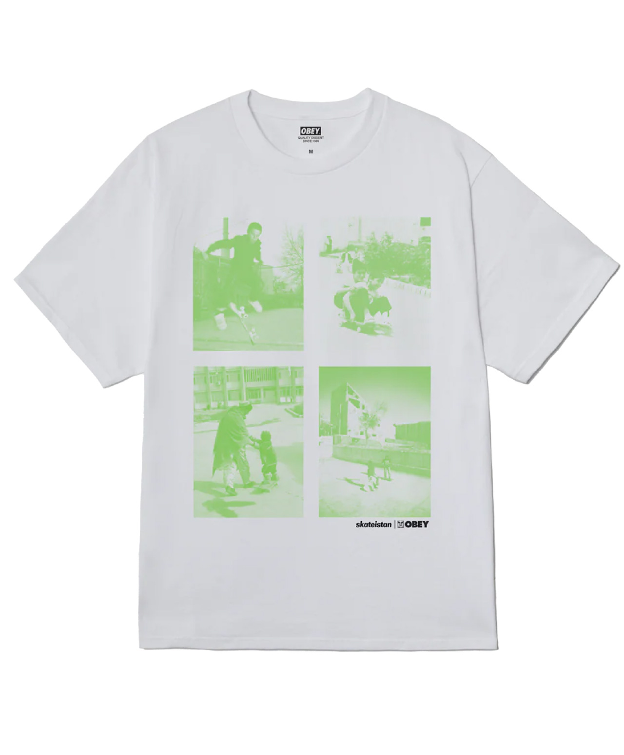 OBEY X SKATEISTAN CHILD PHOTO TEE WHITE