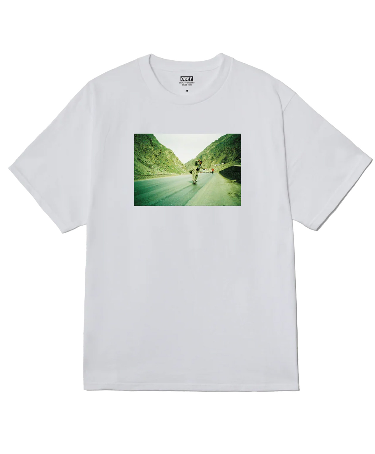 OBEY X SKATEISTAN PHOTO TEE WHITE