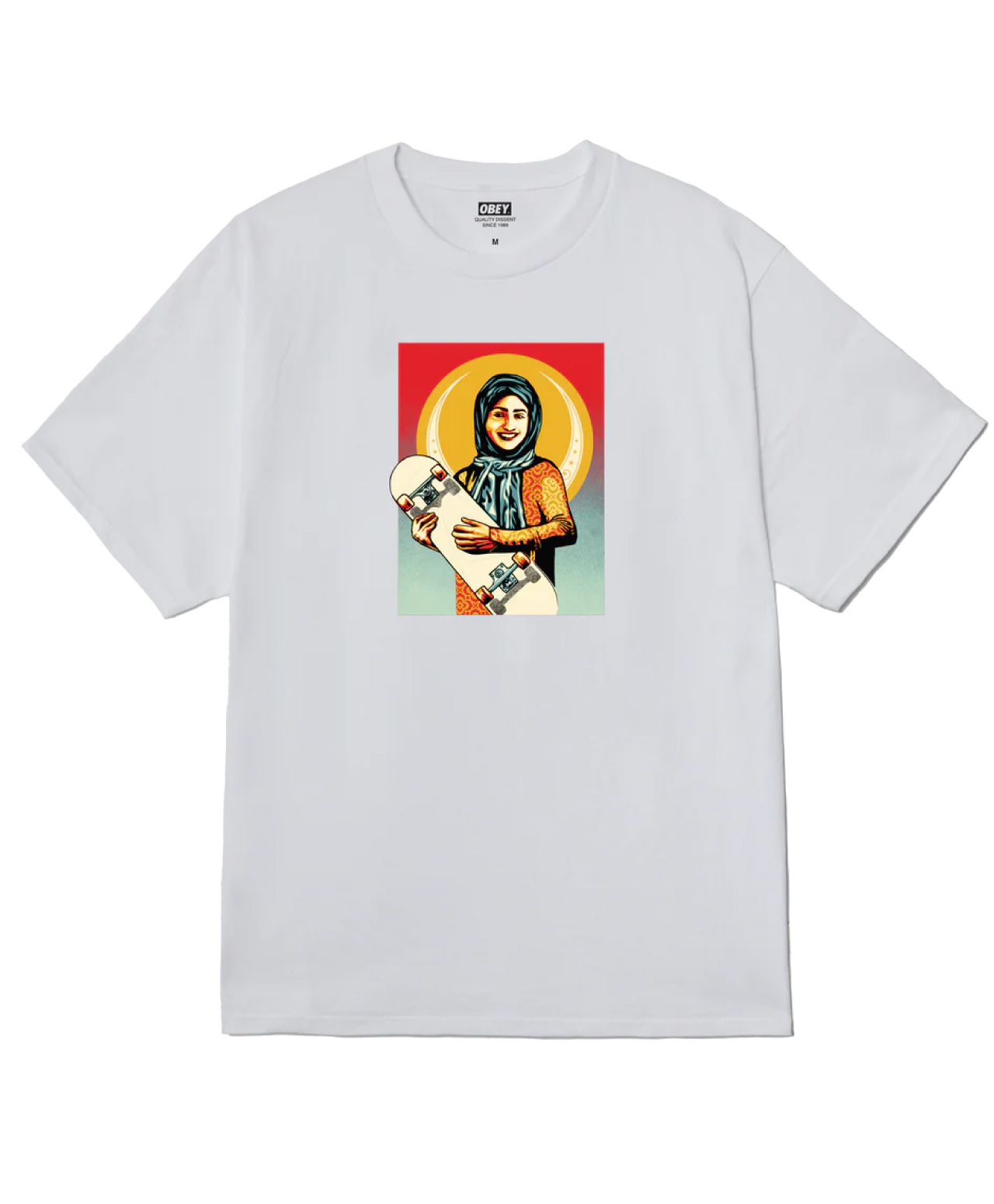 OBEY X SKATEISTAN TEE WHITE