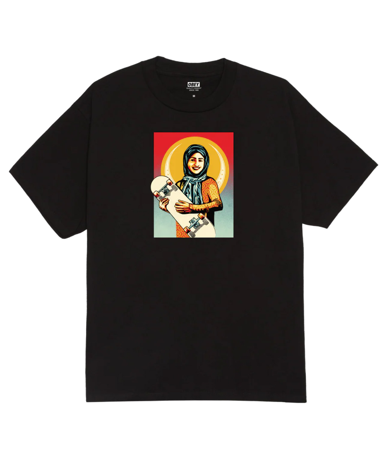 OBEY X SKATEISTAN TEE BLACK