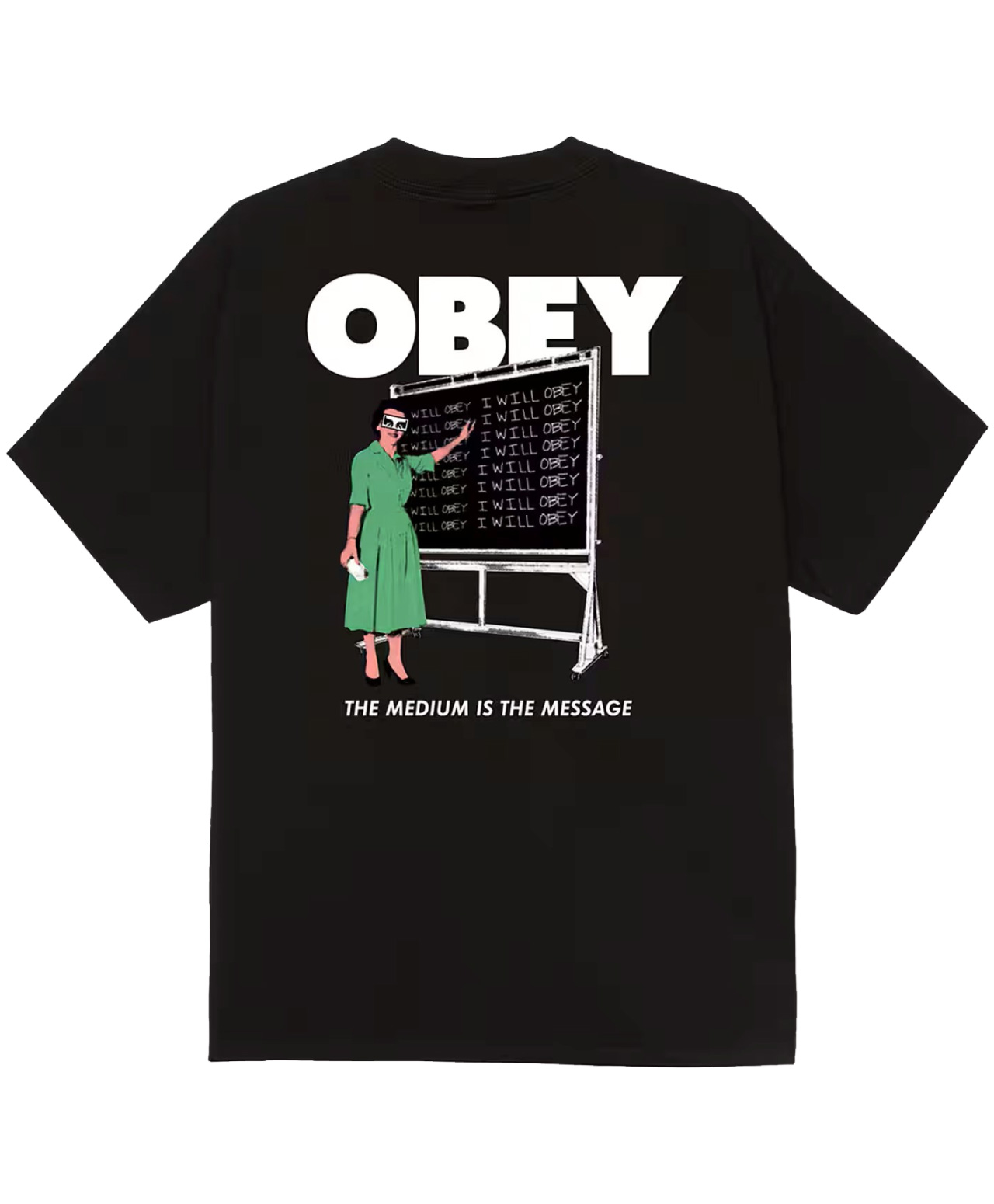 OBEY I WILL OBEY TEE BLACK