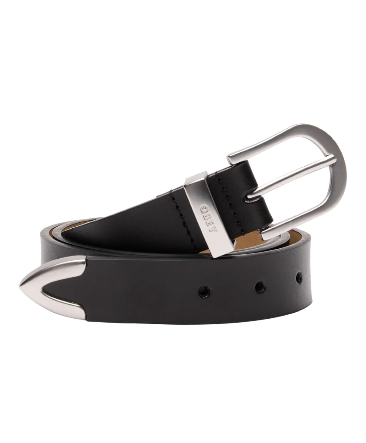 OBEY CLASSIC LEATHER BELT BLACK