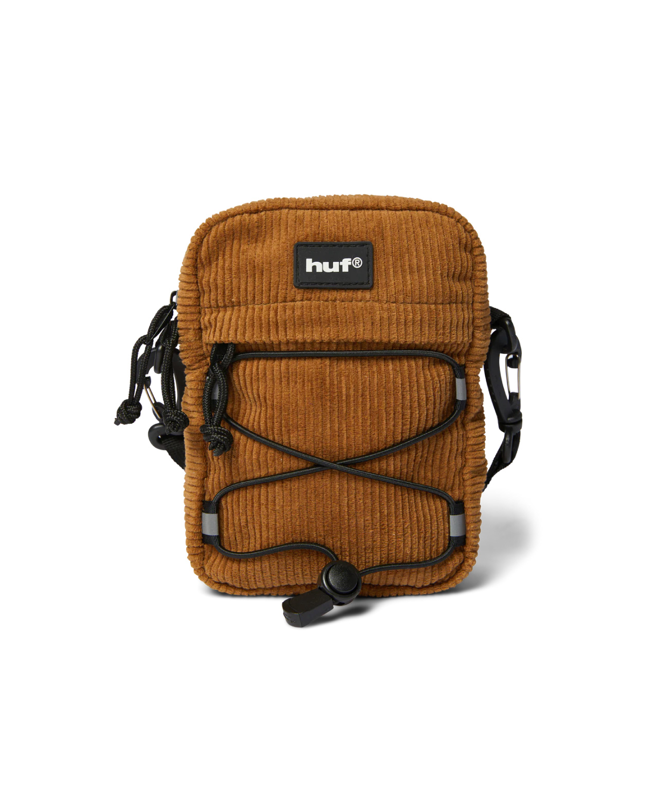 HUF CORDUROY BOWERY SIDE BAG BROWN
