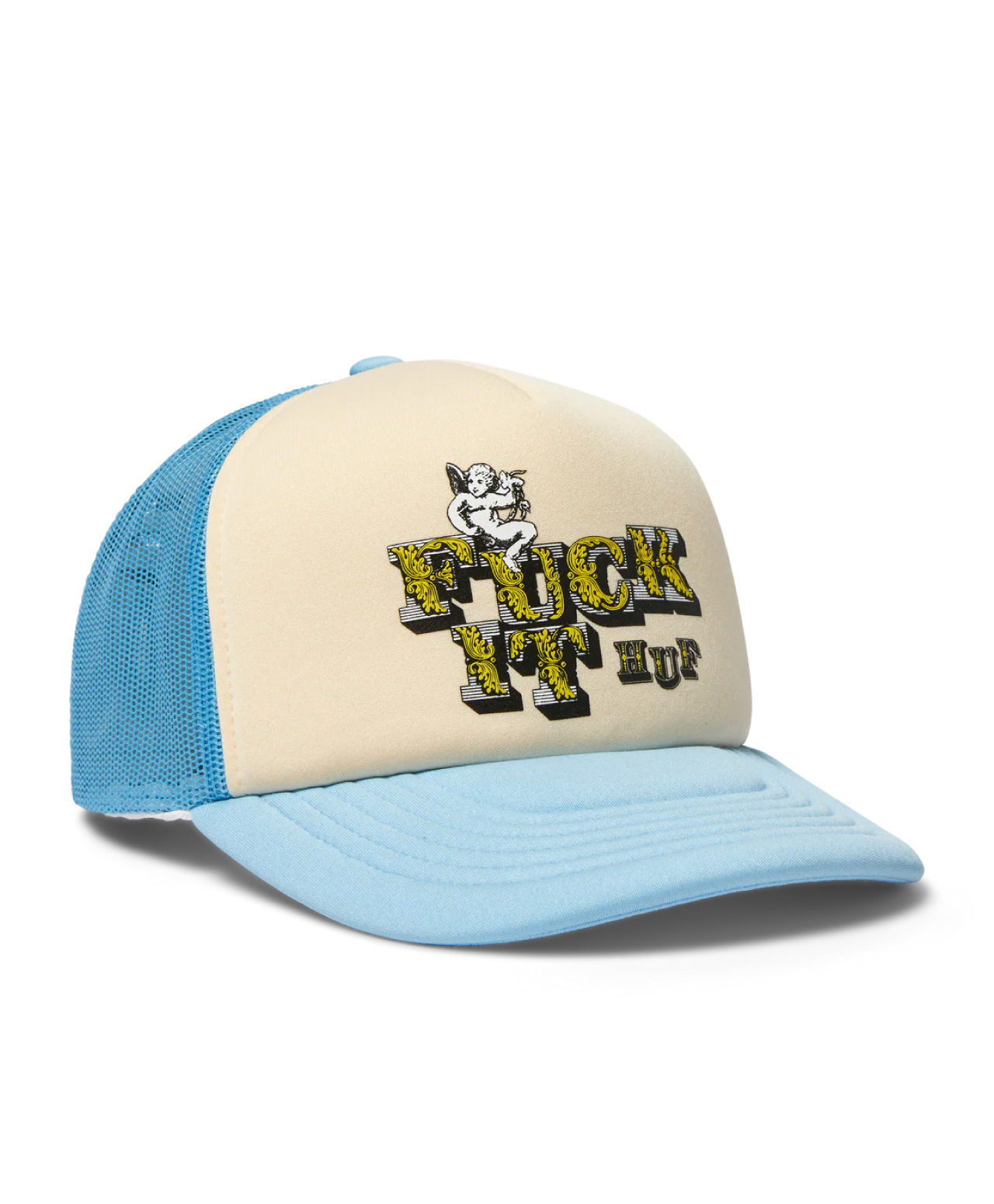 HUF DIVINE TRUCKER HAT LIGHT BLUE