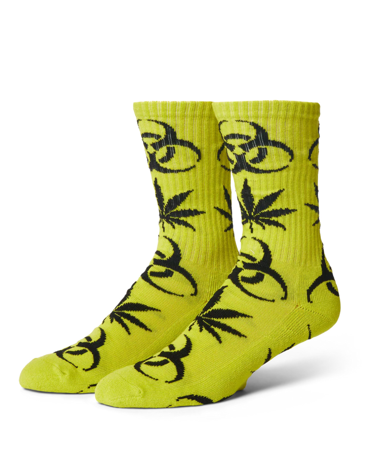 HUF SECTOR PLANTLIFE SOCKS SAFETY GREEN