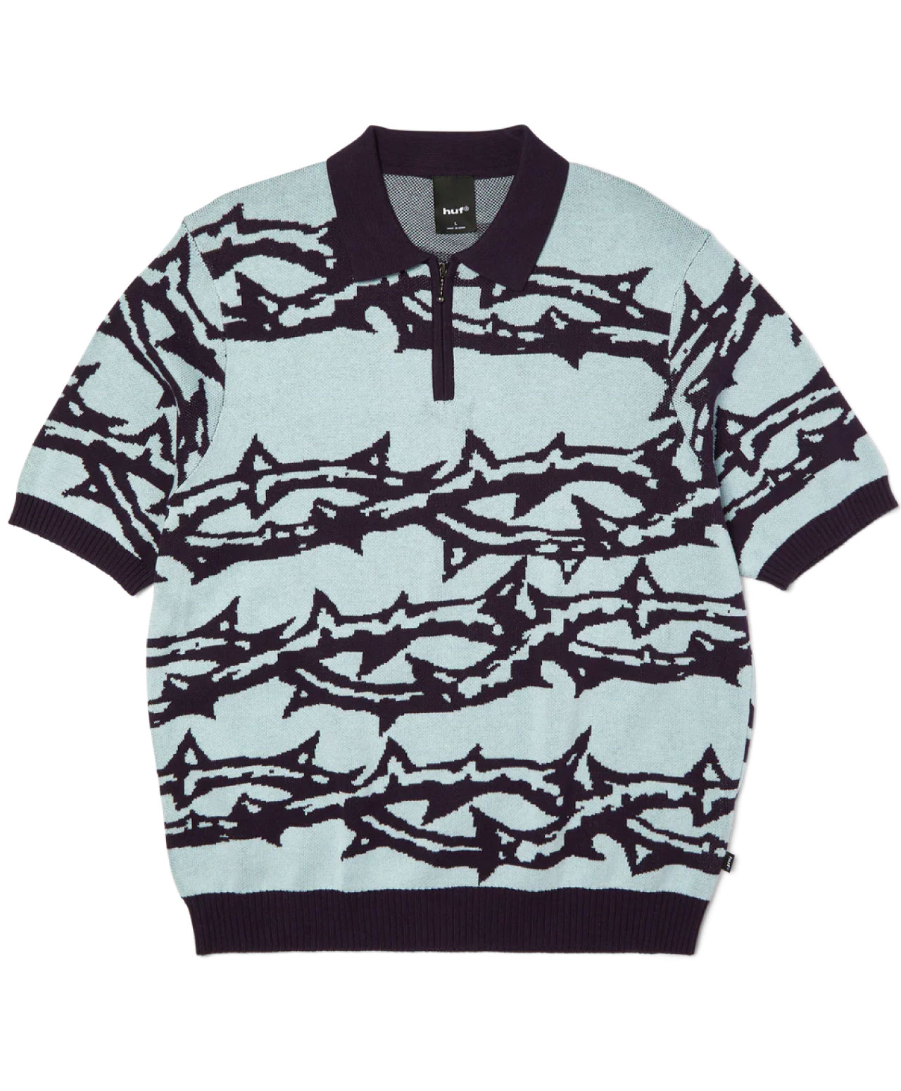 HUF FANTASIES KNIT TOP LIGHT BLUE