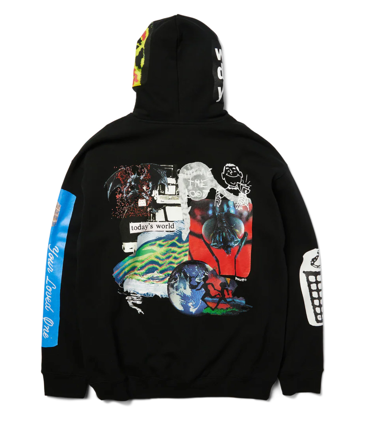 HUF GIMME THE LOOT HOOD BLACK