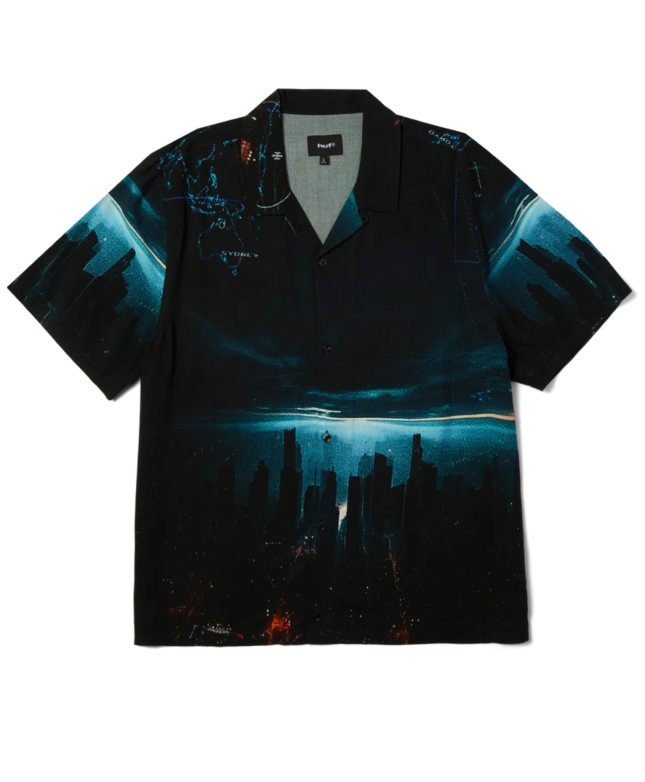 HUF GROUND CONTROL RESORT SHIRT BLACK