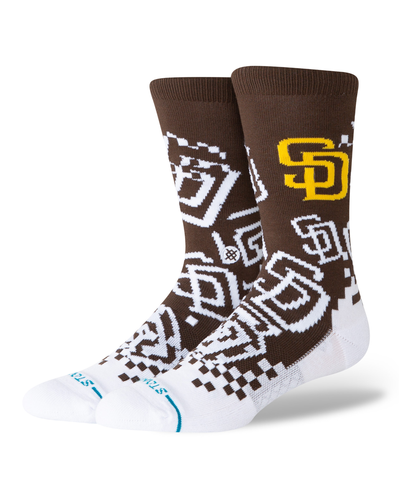 STANCE X MAJOR LEAGUE BASEBALL PIXEL SD CREW SOCKS BROWN