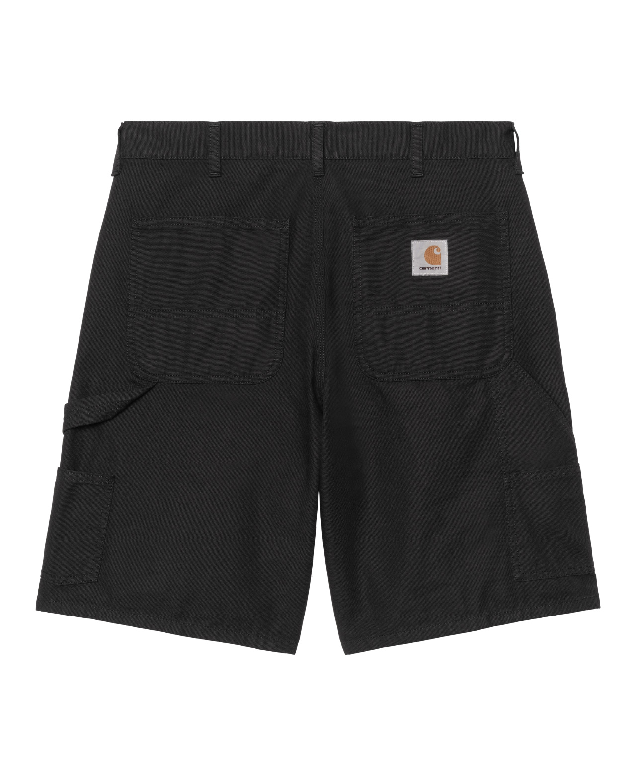 CARHARTT WIP DOUBLE KNEE SHORT BLACK RINSED