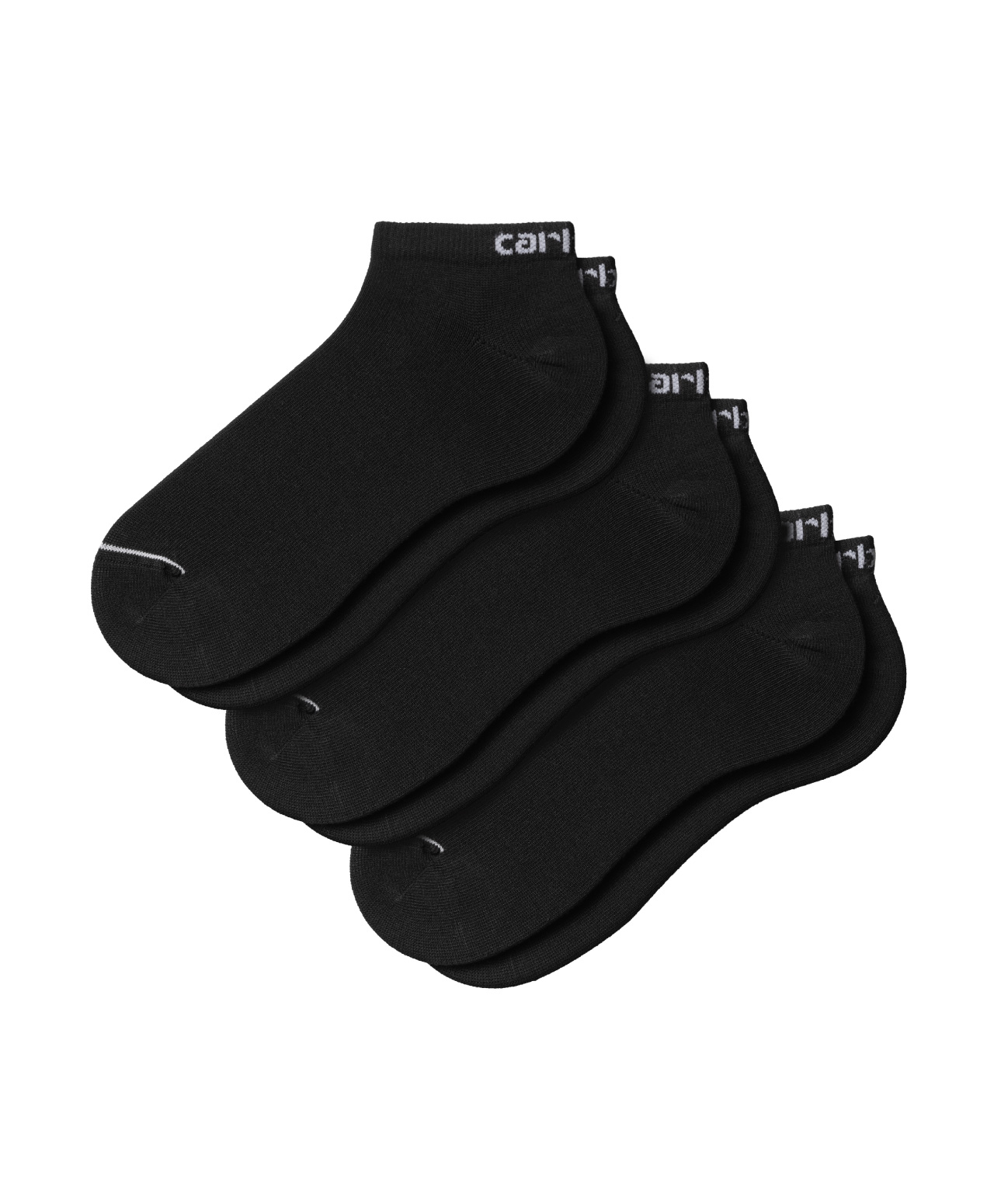 CARHARTT WIP SCRIPT SNEAKERS SOCKS 3-PACK BLACK/WHITE