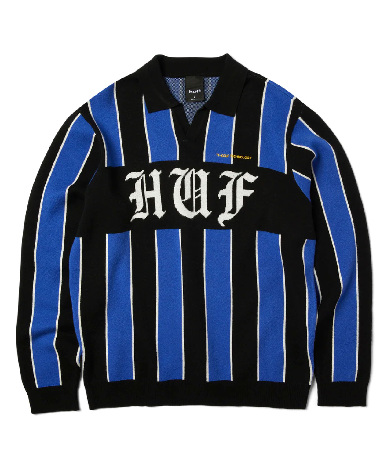 HUF MIDFIELD JERSEY SWEATER ELECTRIC BLUE