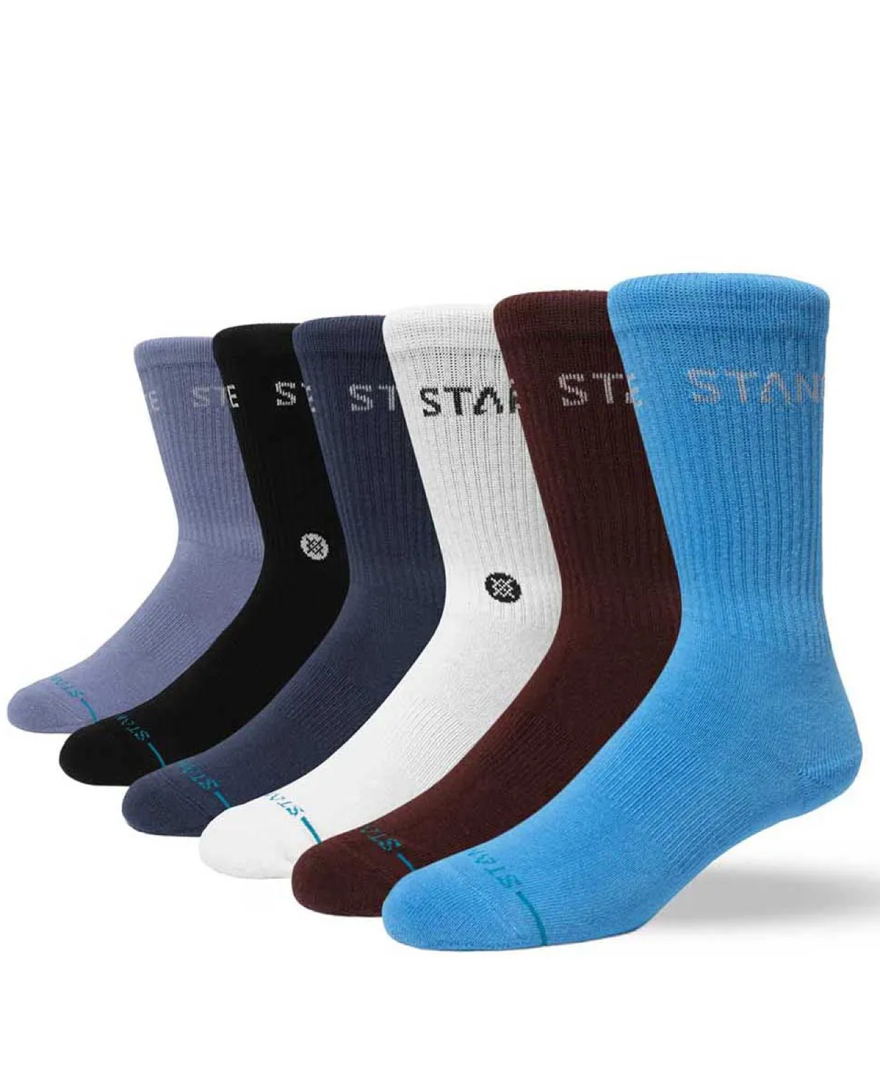 STANCE ORIGIN CREW SOCKS 6-PACK INDIGO