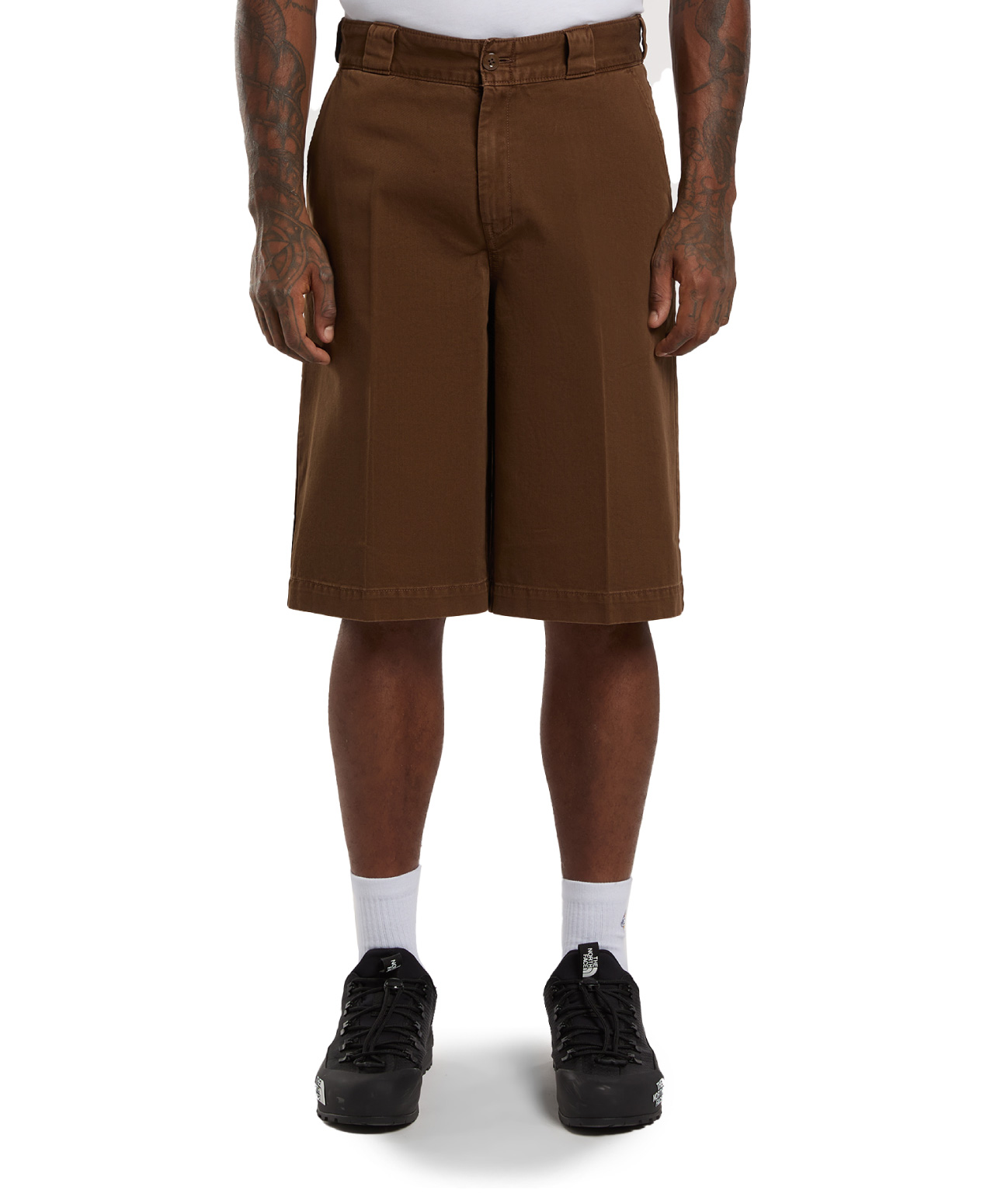 DICKIES 247 13 INCH WORK SHORT TIMBER BROWN GARMENT DYED