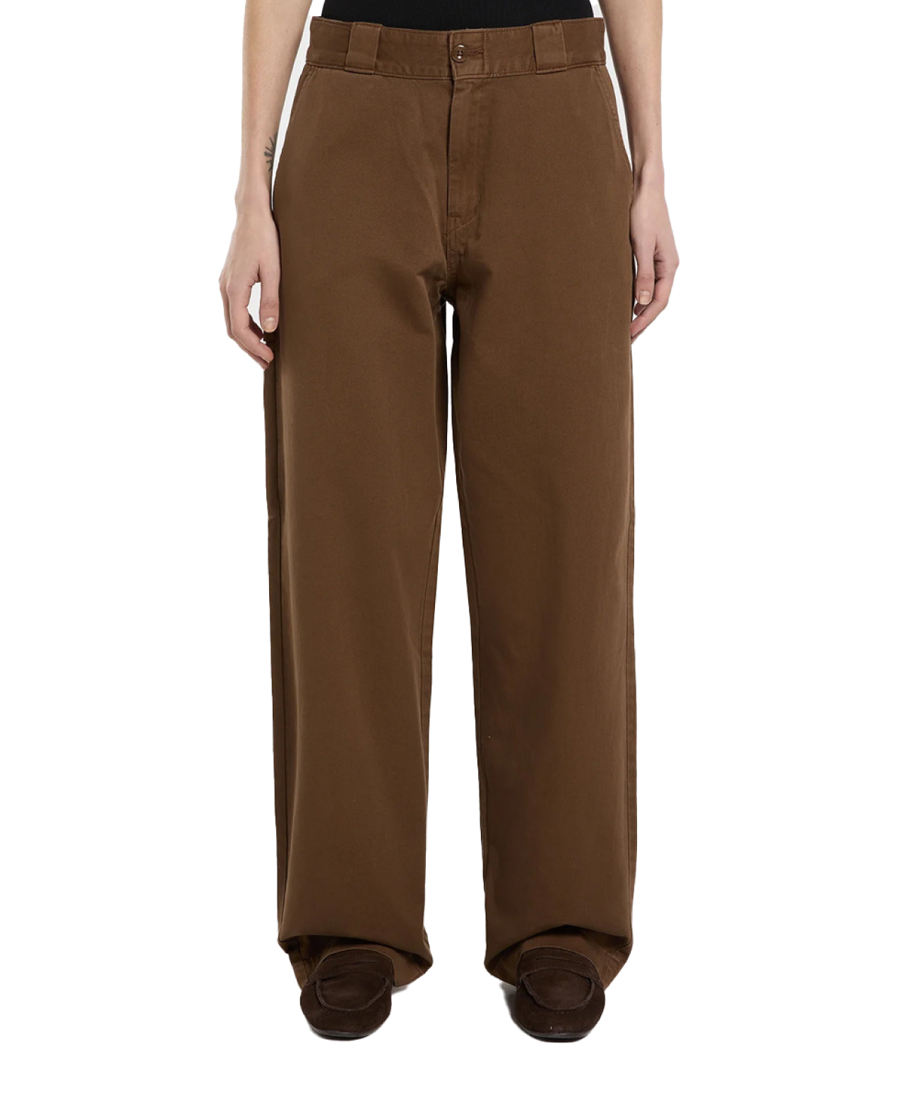 DICKIES 247 LOOSE WORK PANTS TIMBER BROWN GARMENT DYED